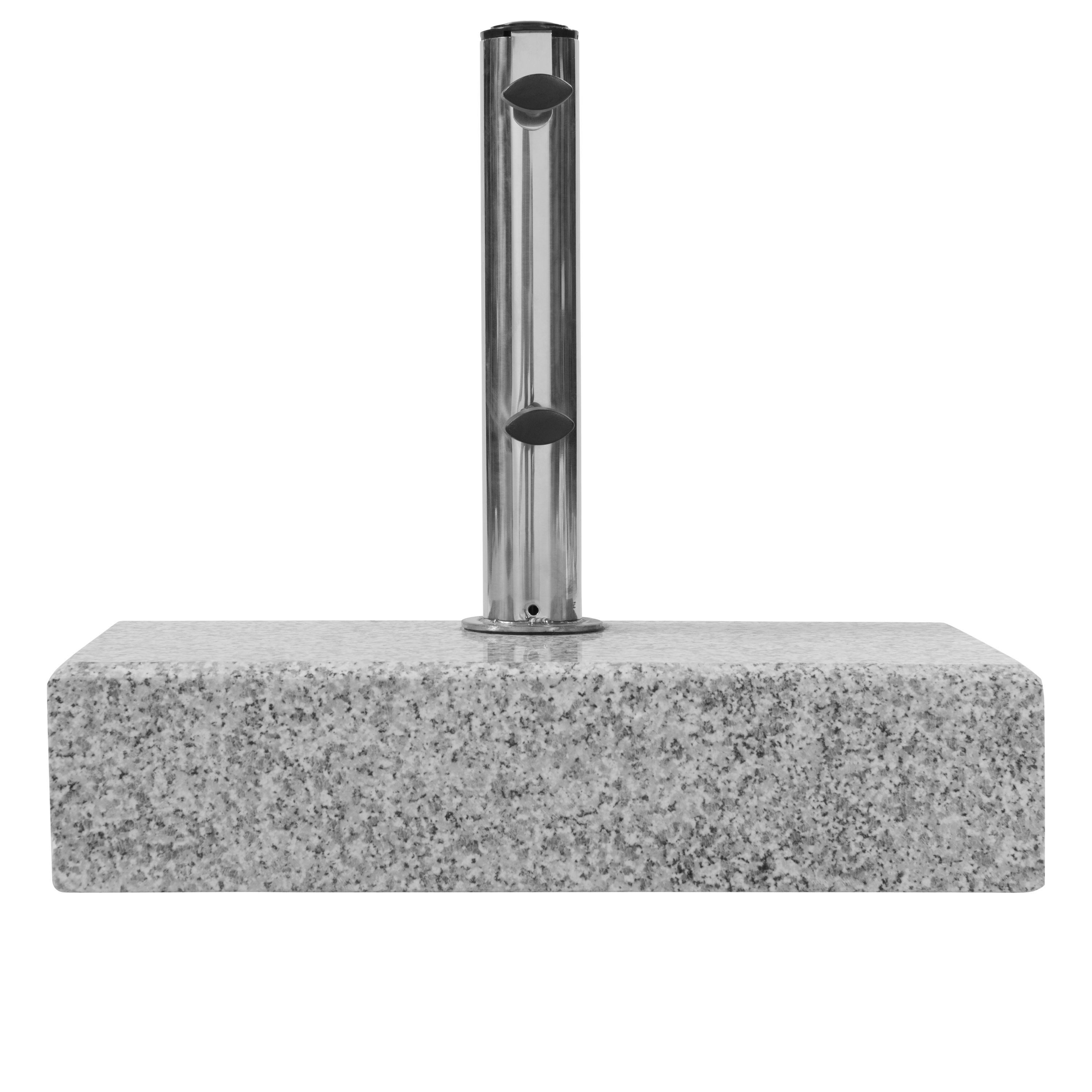 doppler® Schirmhalter Active Balkonsockel Granit 25kg, bis Ø 200 cm, für Stöcke bis Ø 2 mm