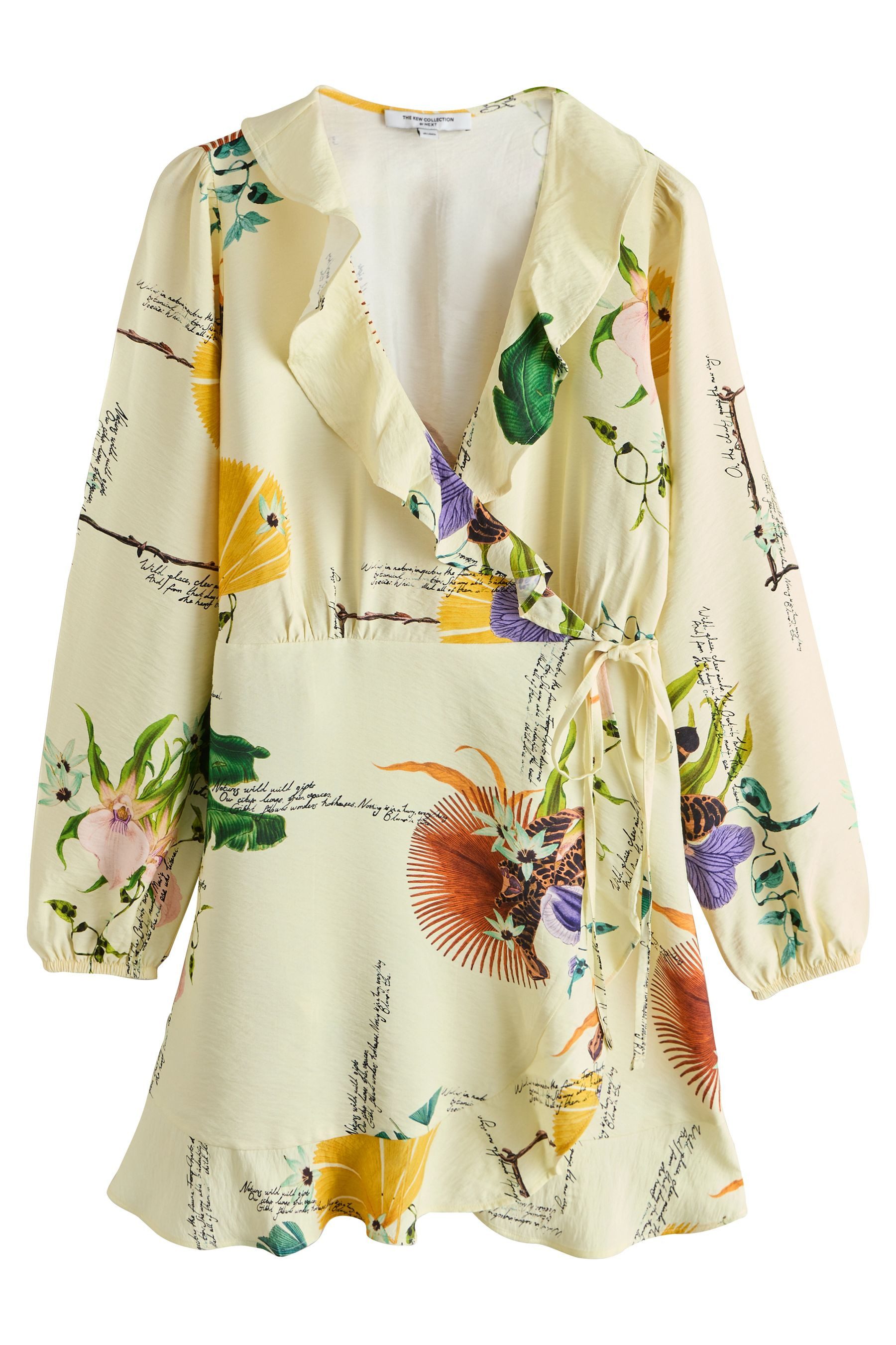 Next Minikleid Langärmeliges Wickel-Minikleid (1-tlg)