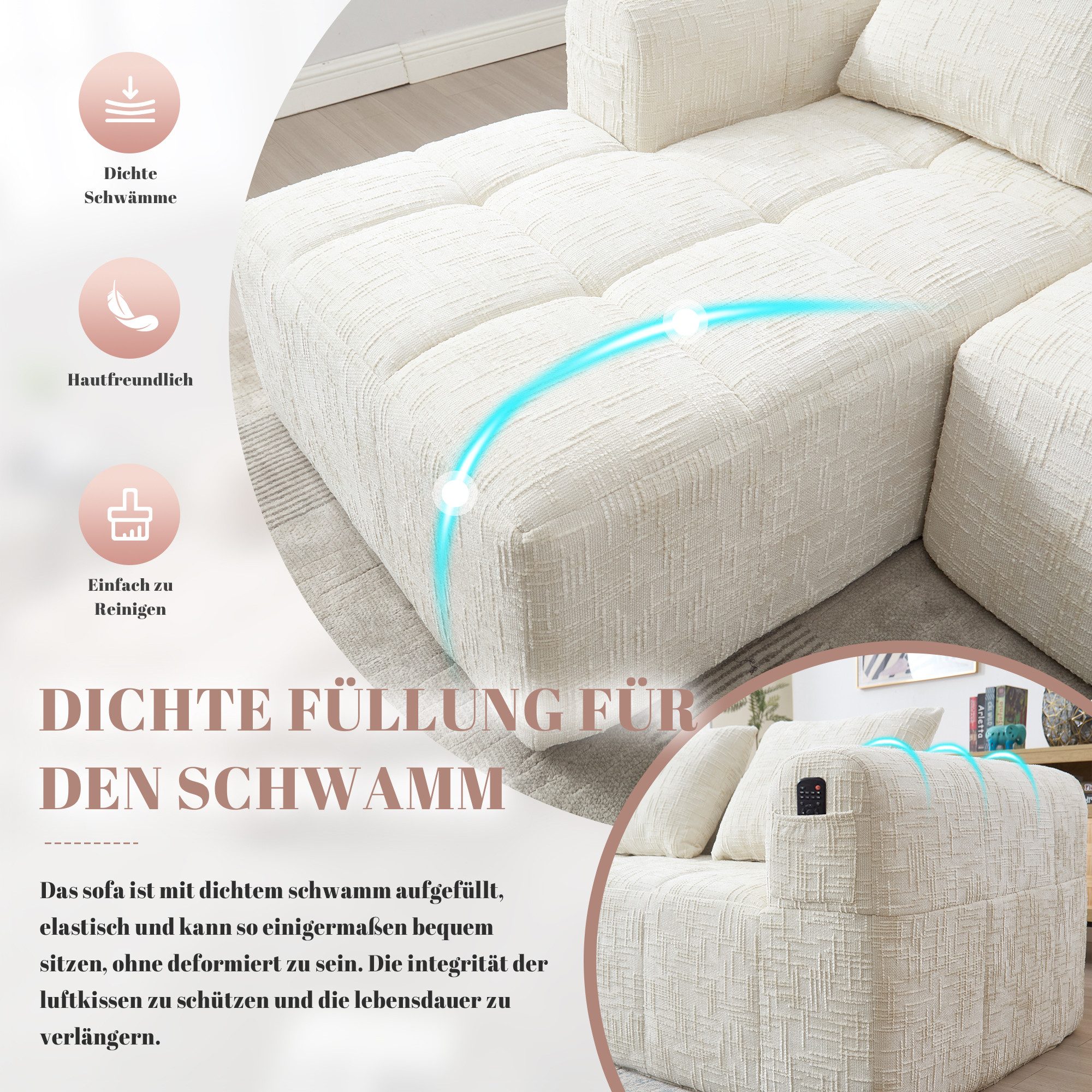 OKWISH Sofa Schlafsofa Kindersofa Loungesofa, mit günstig online kaufen