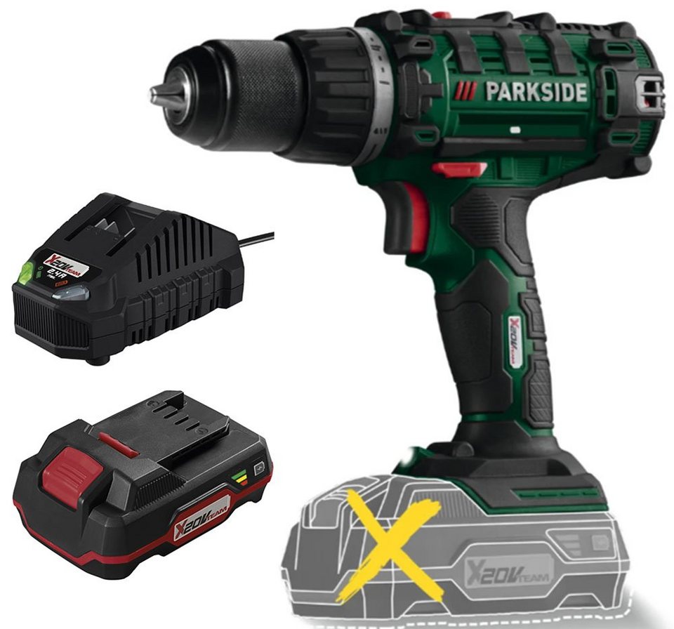 Parkside Akkuschrauber Mit Akku Und Ladegerät Parkside Akku-Bohrschrauber 20V PABS 20-Li G8, inkl. Akku (2Ah) und