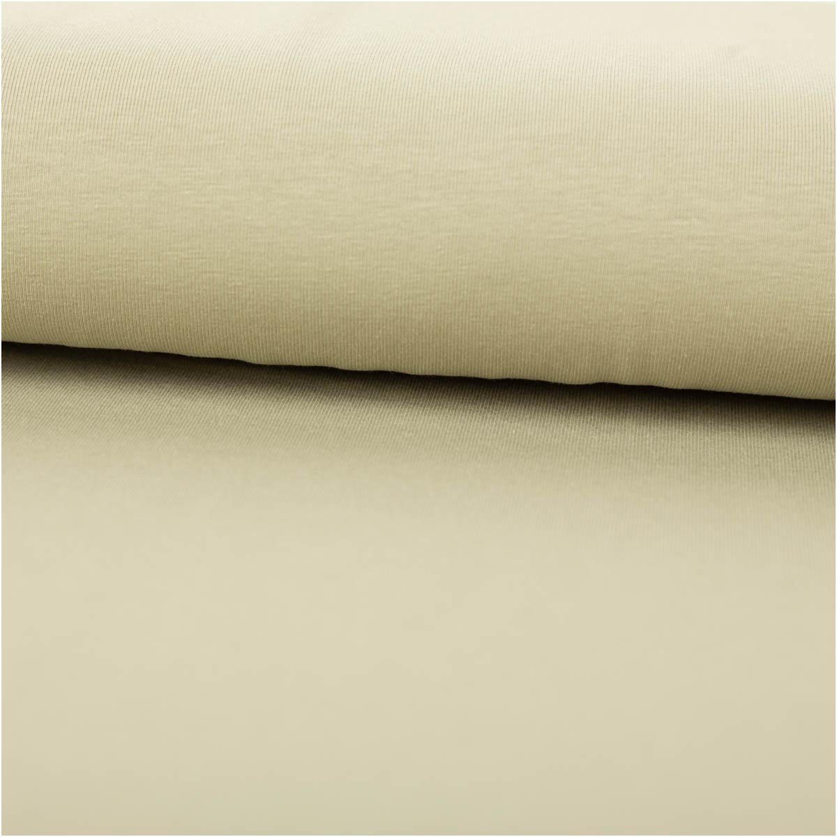 SCHÖNER LEBEN. Stoff Jersey Stoff Meterware Baumwolljersey uni olivgrün 150cm, allergikergeeignet