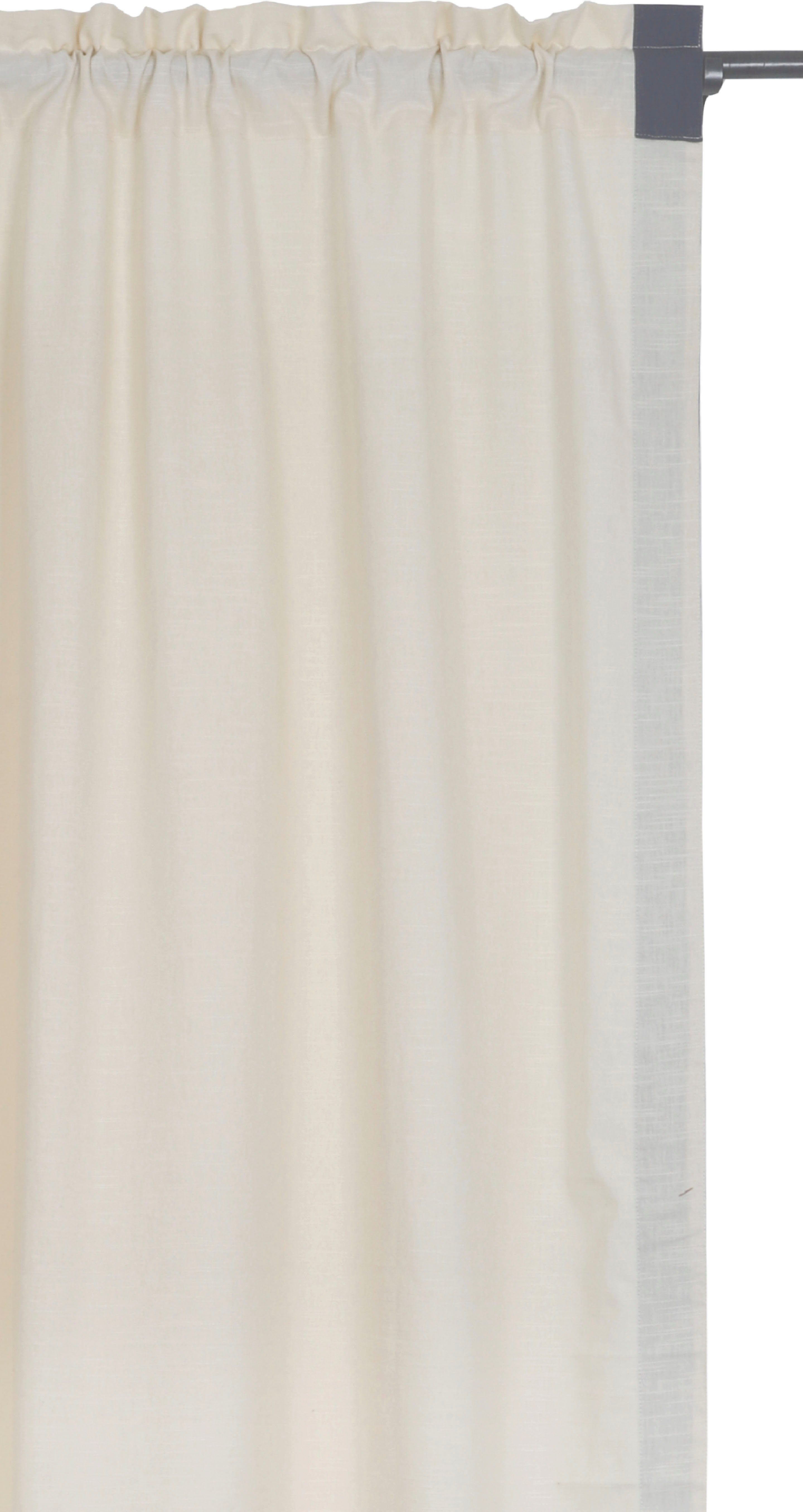 Vorhang Matias, andas, Stangendurchzug (1 verschiedene blickdicht, monochrom, Größen beige/hellgrau St), blickdicht