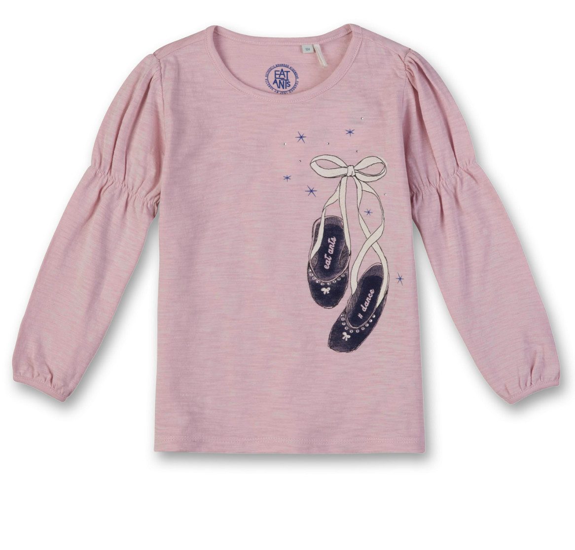 Langarmshirt Mädchen Langarmshirt mit Ballerina-Motiv aus Baumwolle