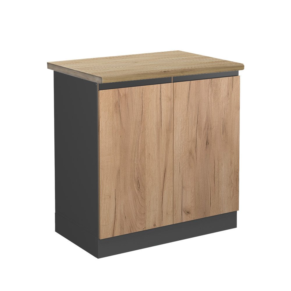 Vicco Spülenunterschrank R-Line, Goldkraft Eiche/Anthrazit, 80 günstig online kaufen