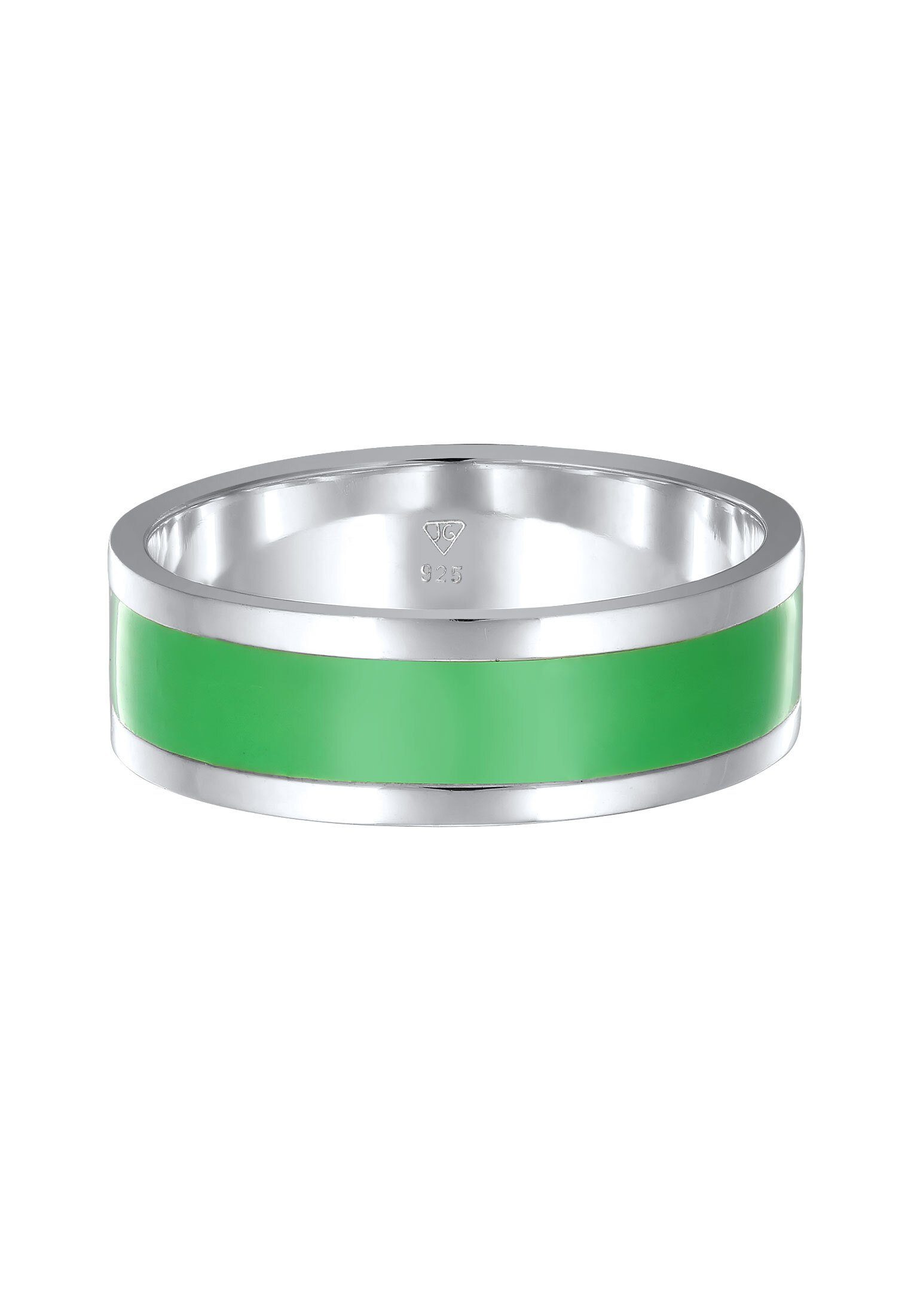 Kuzzoi Silberring Herren Bandring Emaille Casual günstig online kaufen