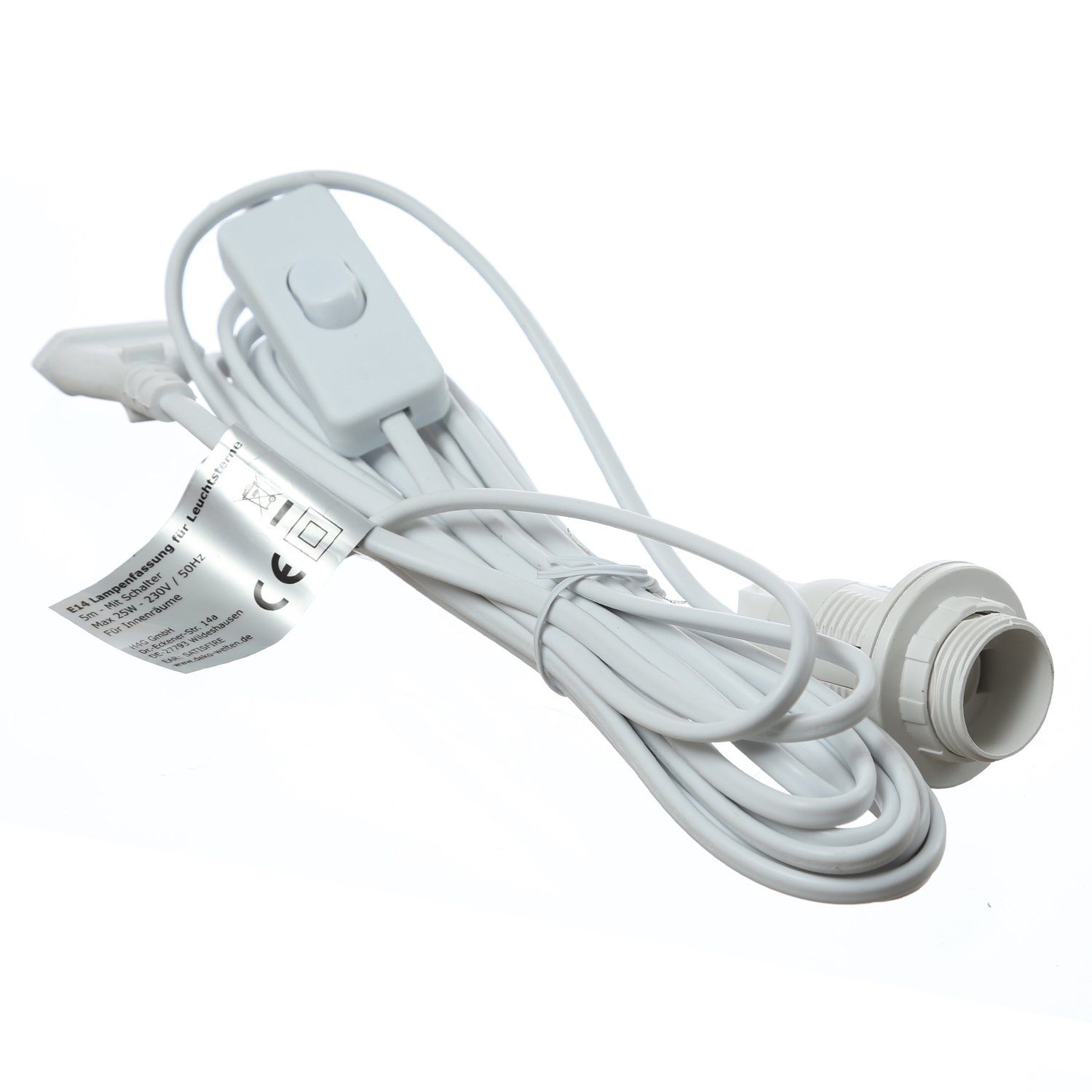 MARELIDA Hängeleuchte Kabel für Leuchtsterne und Hängeartikel 5m E14 Fassun günstig online kaufen