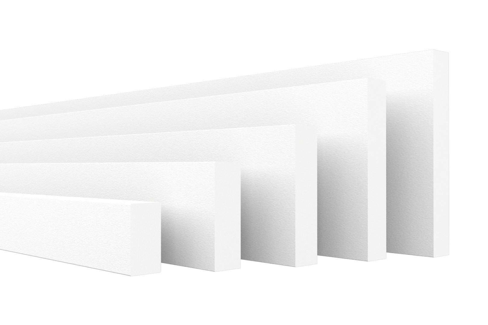 HEXIMO Deckenprofil HFL 4 (Flachleisten, XPS Styropor Trockenbau Flachleisten für Wand Deckenabschlussleiste Dekorbau Deckenstuck 10.2 Meter HFL 4)