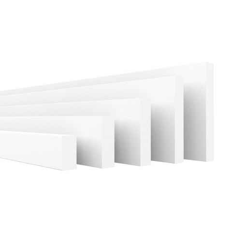 HEXIMO Deckenprofil HFL 1 (Flachleisten, XPS Styropor Trockenbau Flachleisten für Wand Deckenabschlussleiste Stuck Wandleisten (Muster HFL 1)