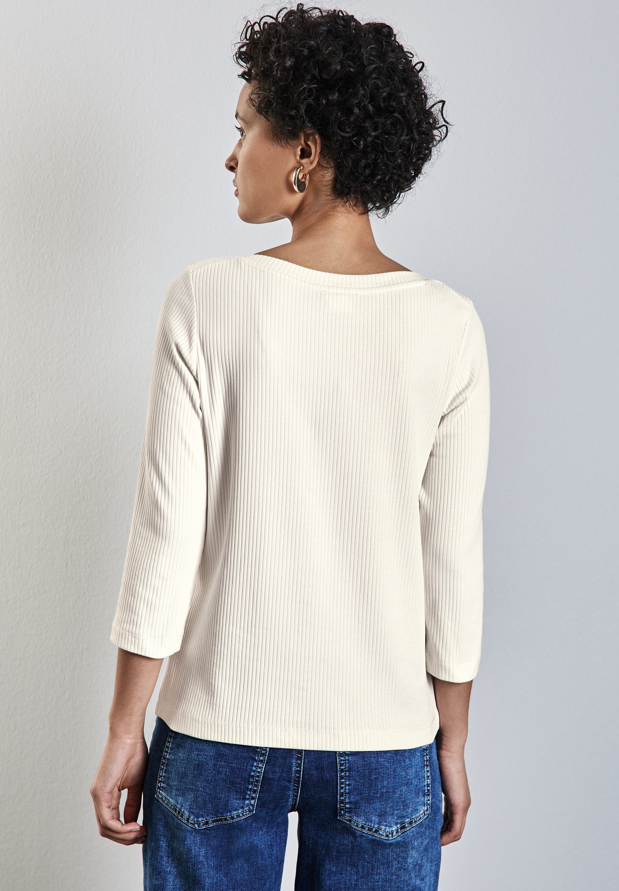 STREET ONE 3/4-Arm-Shirt aus softem Materialmix günstig online kaufen