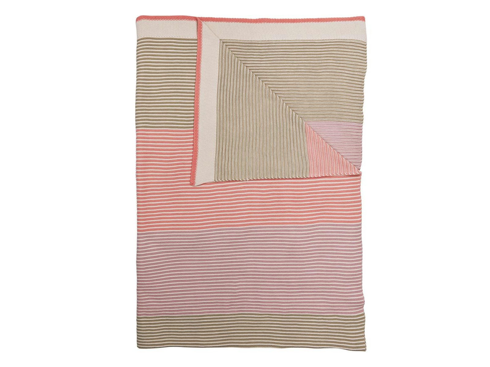 PiP Studio Tagesdecke Blockstripe Tagesdecke gestrickt Throw pastel 130x170cm (1Stück)