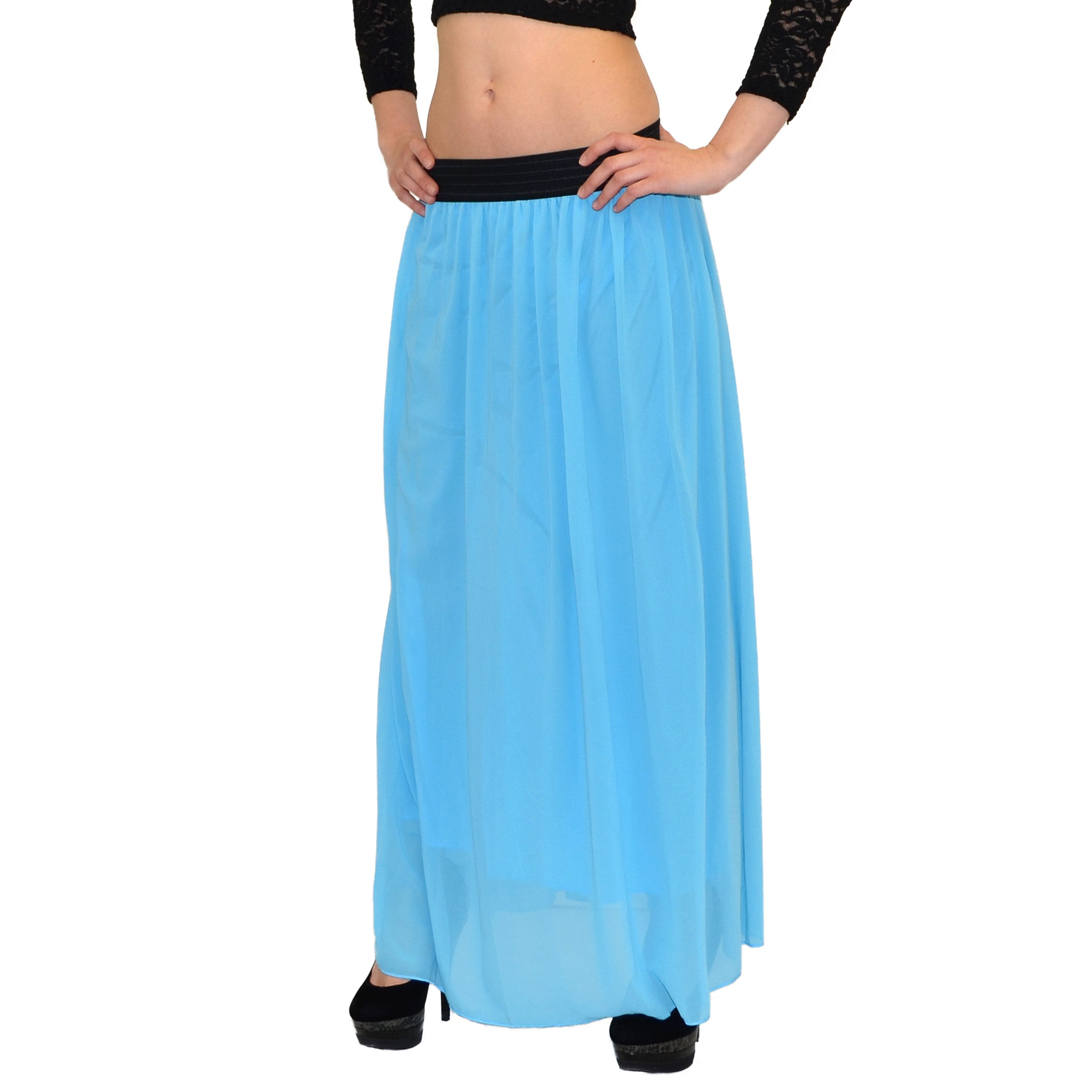 ESRA Sommerrock Damen Maxirock Chiffon Langer günstig online kaufen
