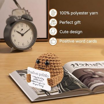 NUODWELL Minipuppe Plüsch Figuren Positive Kreative Strickwolle Kartoffel Puppe Geschenke