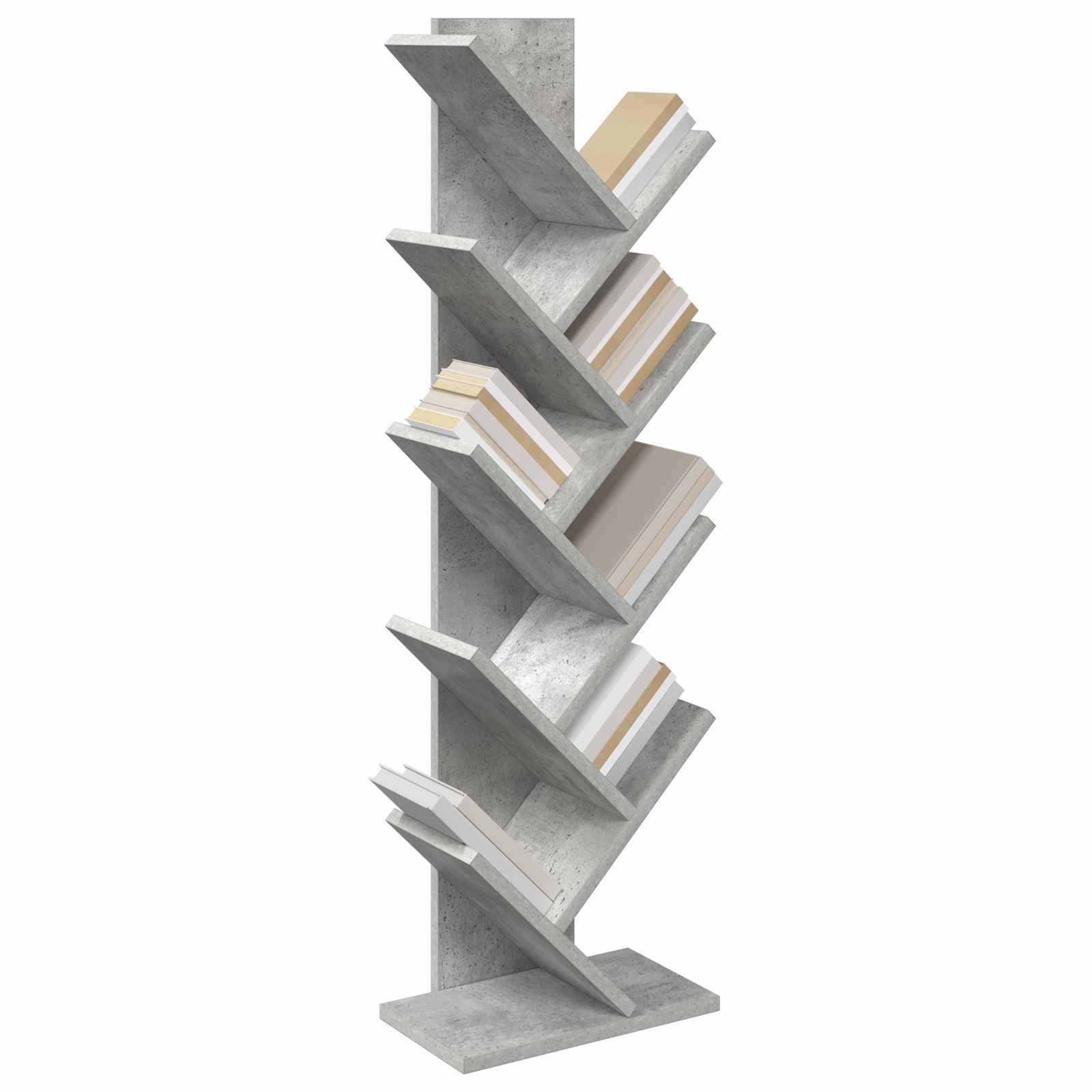 vidaXL Bücherregal Baumbücherregal 6-Stufig 30 x 18 x 100 cm Holzwerkstoff, 1-tlg.