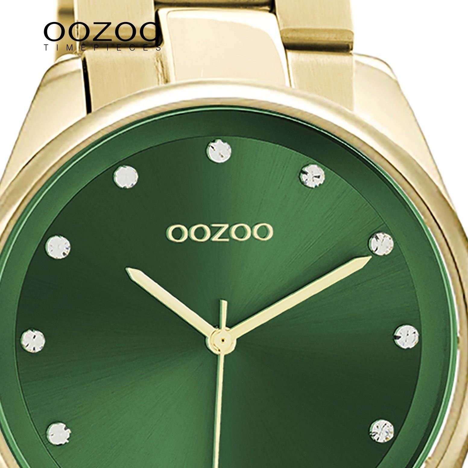 OOZOO Quarzuhr Oozoo Damen Armbanduhr Timepieces, (Analoguhr), Damenuhr rund, mittel (ca. 38mm) Edelstahlarmband, Casual-Style