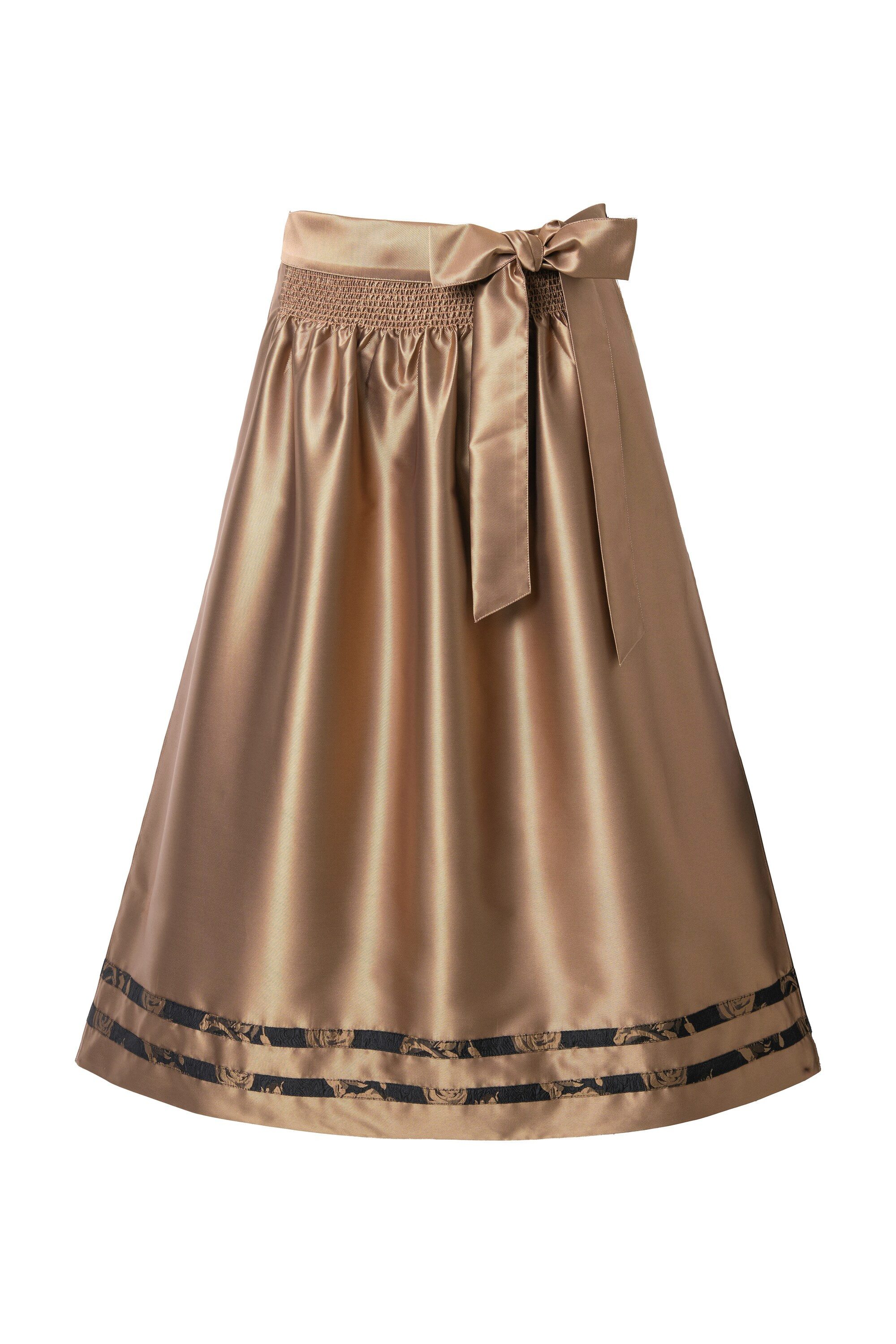 Ulla Popken Jerseyrock Wende-Dirndlschürze gesmokt Zierbänder günstig online kaufen