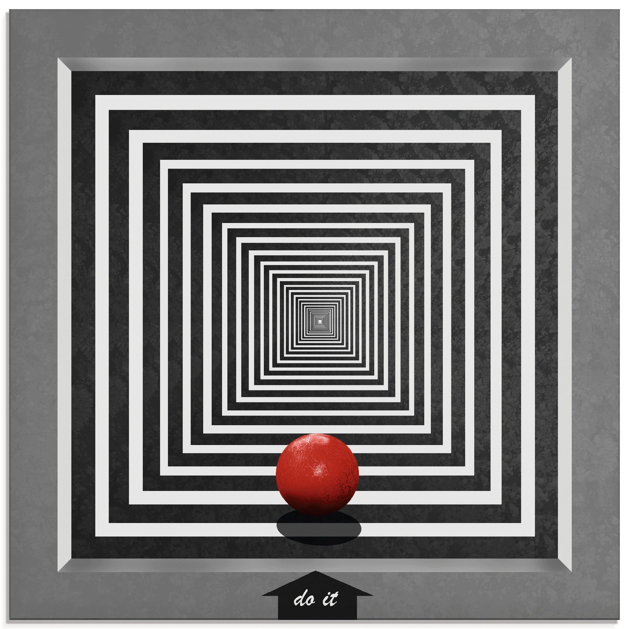 Artland Glasbild Mach es, Muster (1 St), in verschiedenen Größen