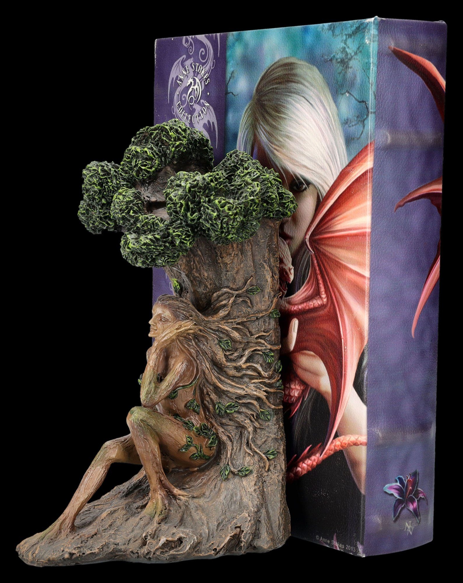 Figuren Shop GmbH Buchstütze Buchstütze Greenman - Terra Mater - Fantasy magischer Buchhalter Baum (1 St)