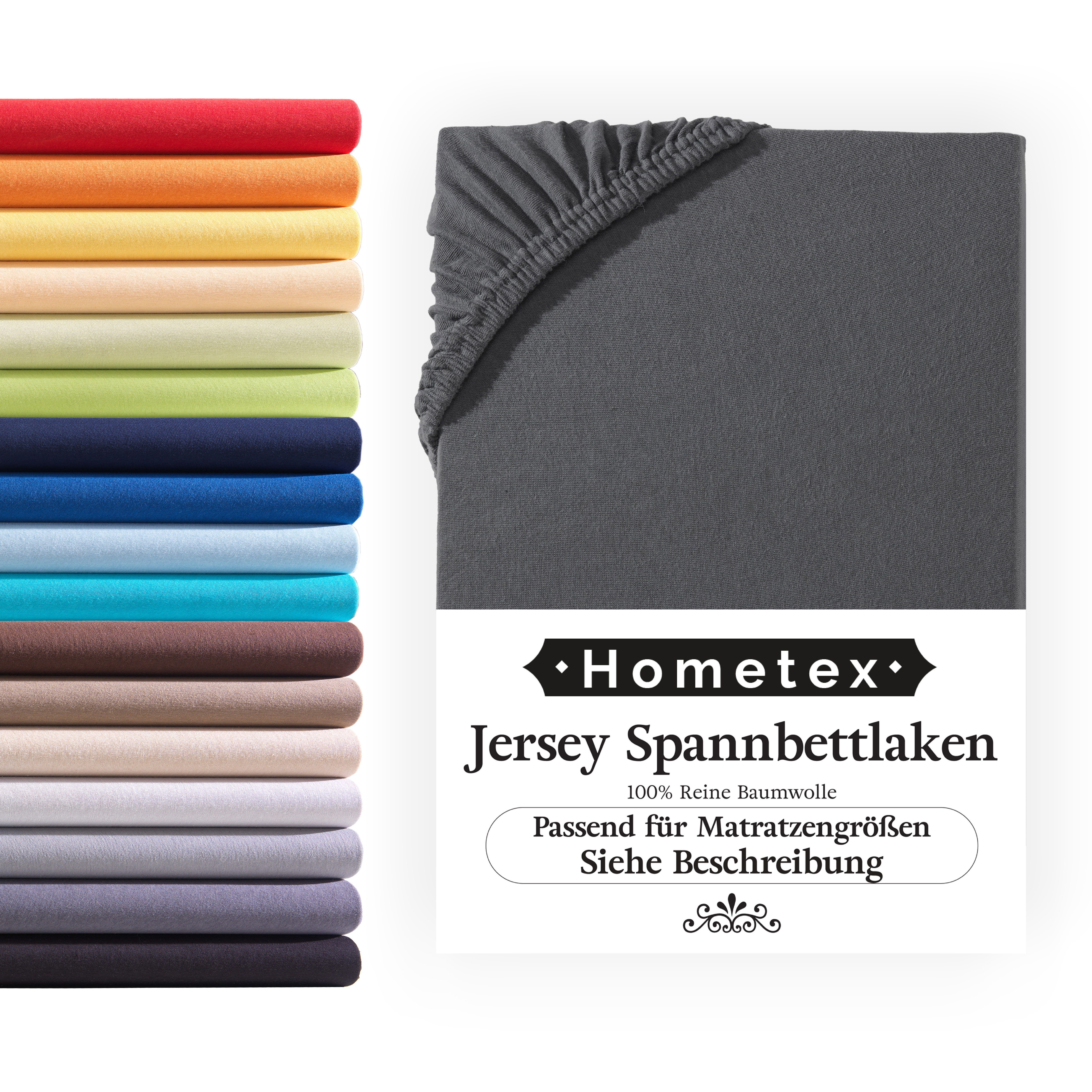 Hometex Premium Textiles Spannbettlaken Jersey-Bettlaken aus 100% Baumwolle günstig online kaufen