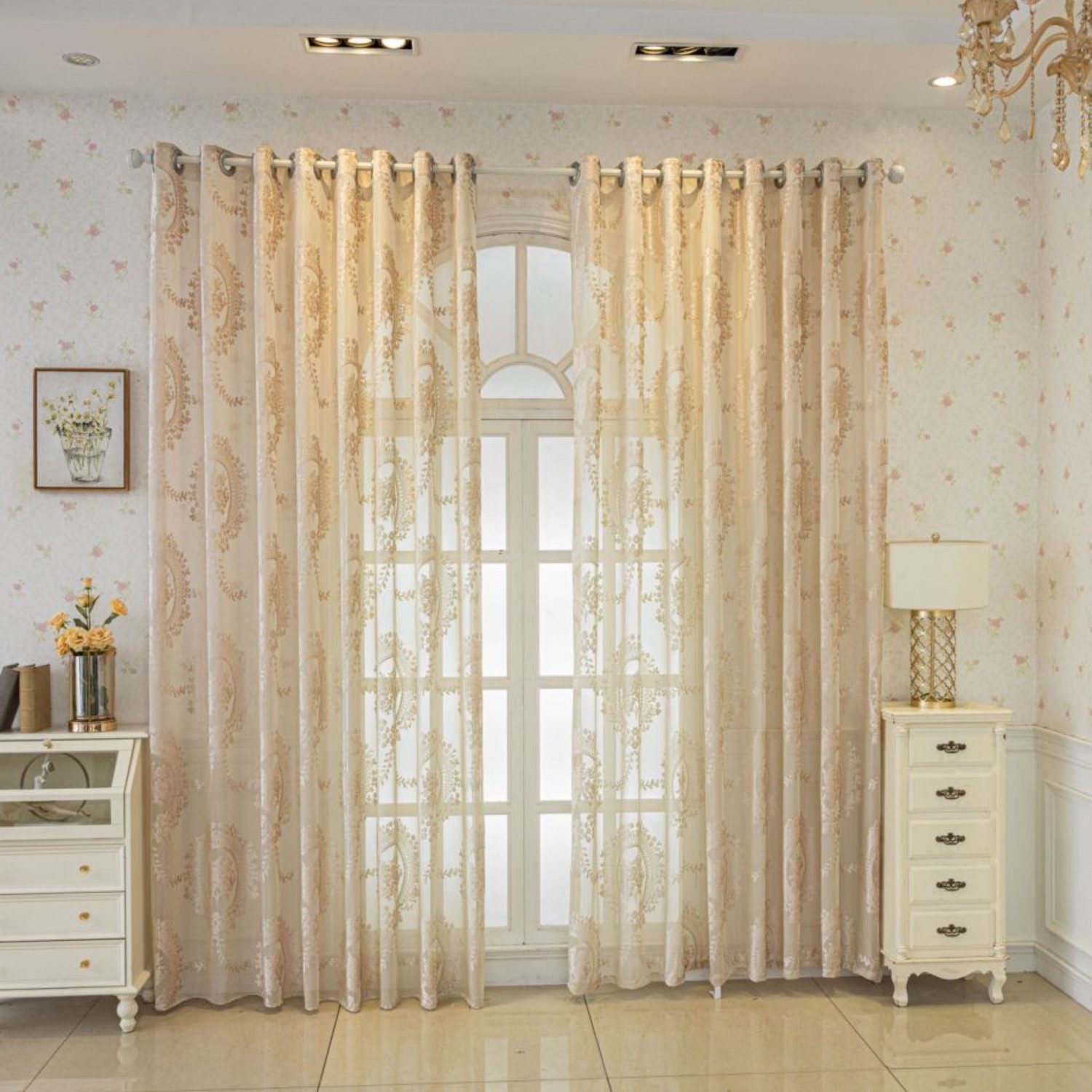 BYSURE Vorhang (2 St), 1 Paar Luxuriöse Europäische Durchsichtige Vorhänge, günstig online kaufen