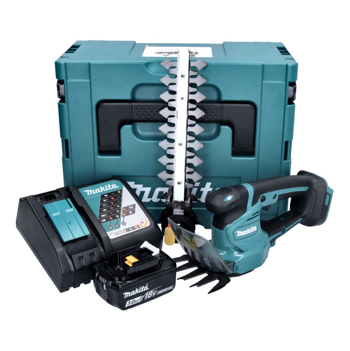Makita Akku-Grasschere DUM 111 RF1XJ Akku Grasschere Strauchschere 18 V + 1x Akku 3,0 Ah