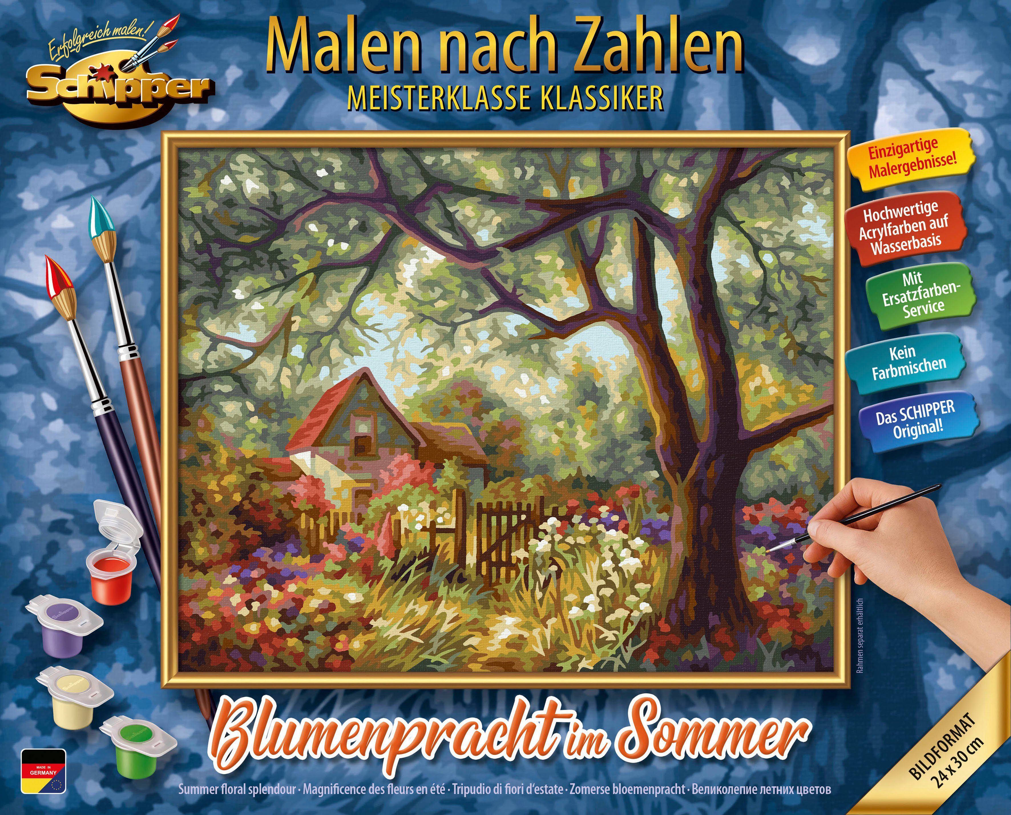 Schipper Раскрась по номерам Meisterklasse Klassiker - Blumenpracht im Sommer, Made in Germany