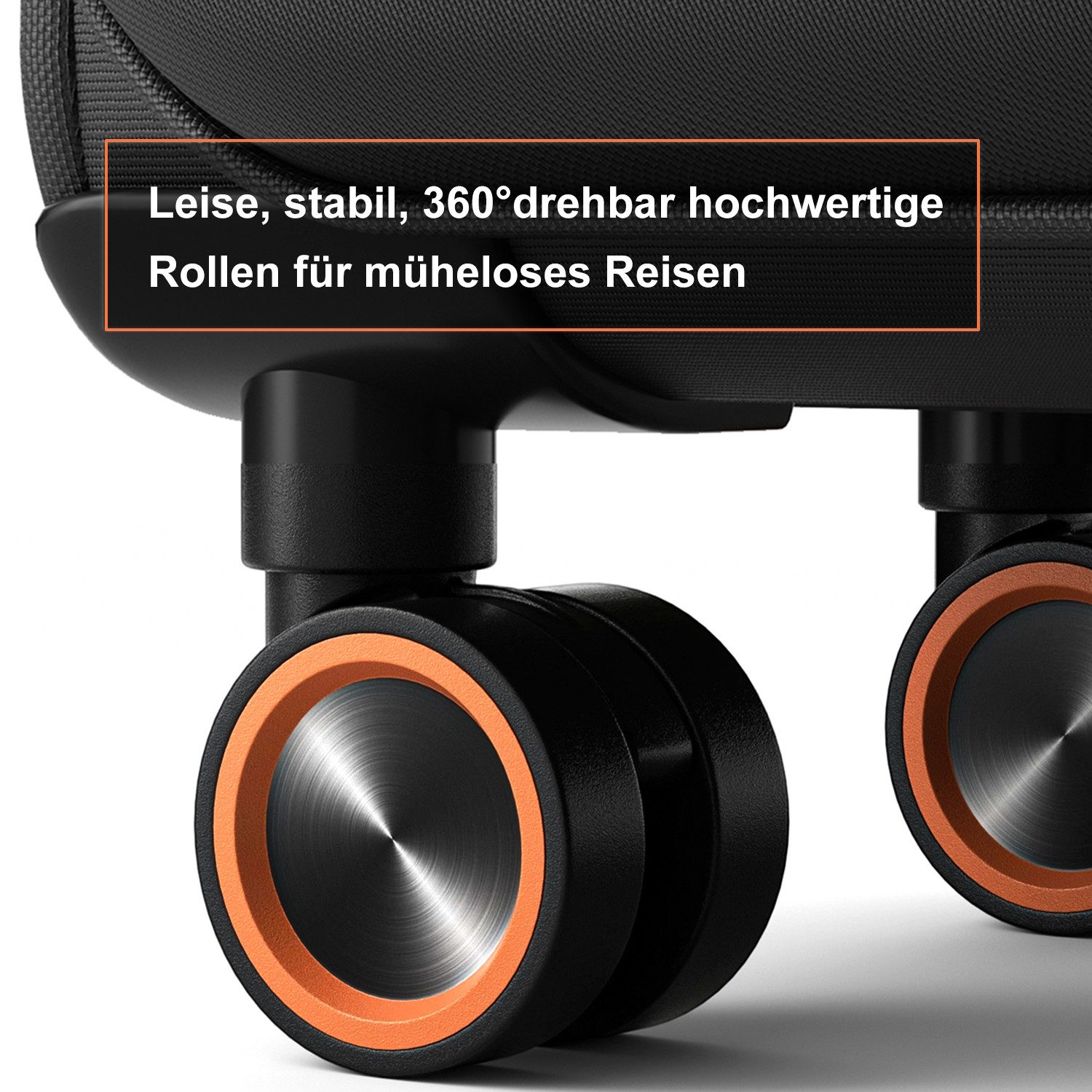 Verage Koffer Weichschalenkoffer, Leicht Reisekoffer mit Zahlenschloss, 4 Rollen, Stoffkoffer, Handgepäck/Set 3-teilig, 56/66/76cm,47/77/109L