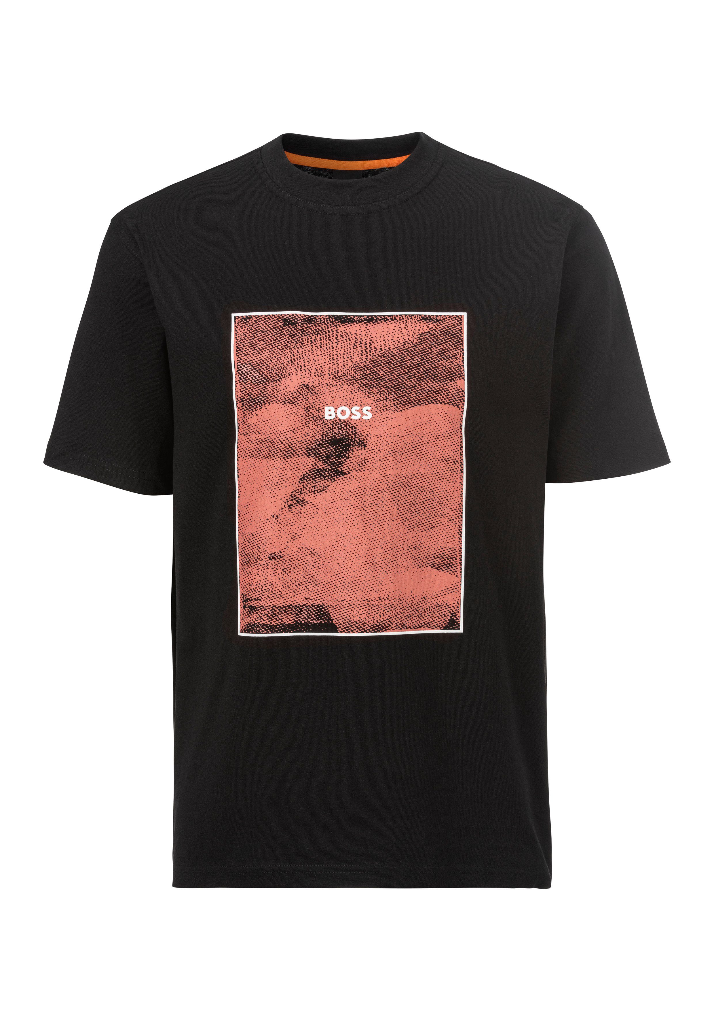 BOSS ORANGE T-Shirt Te_Kalt mit großem Print