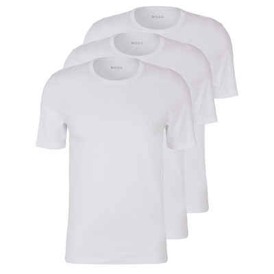 BOSS Unterziehshirt »Round-Neck« (3 St), Herren Shirt Kurzarm aus reiner Baumwolle im Dreierpack (Neues Modell)