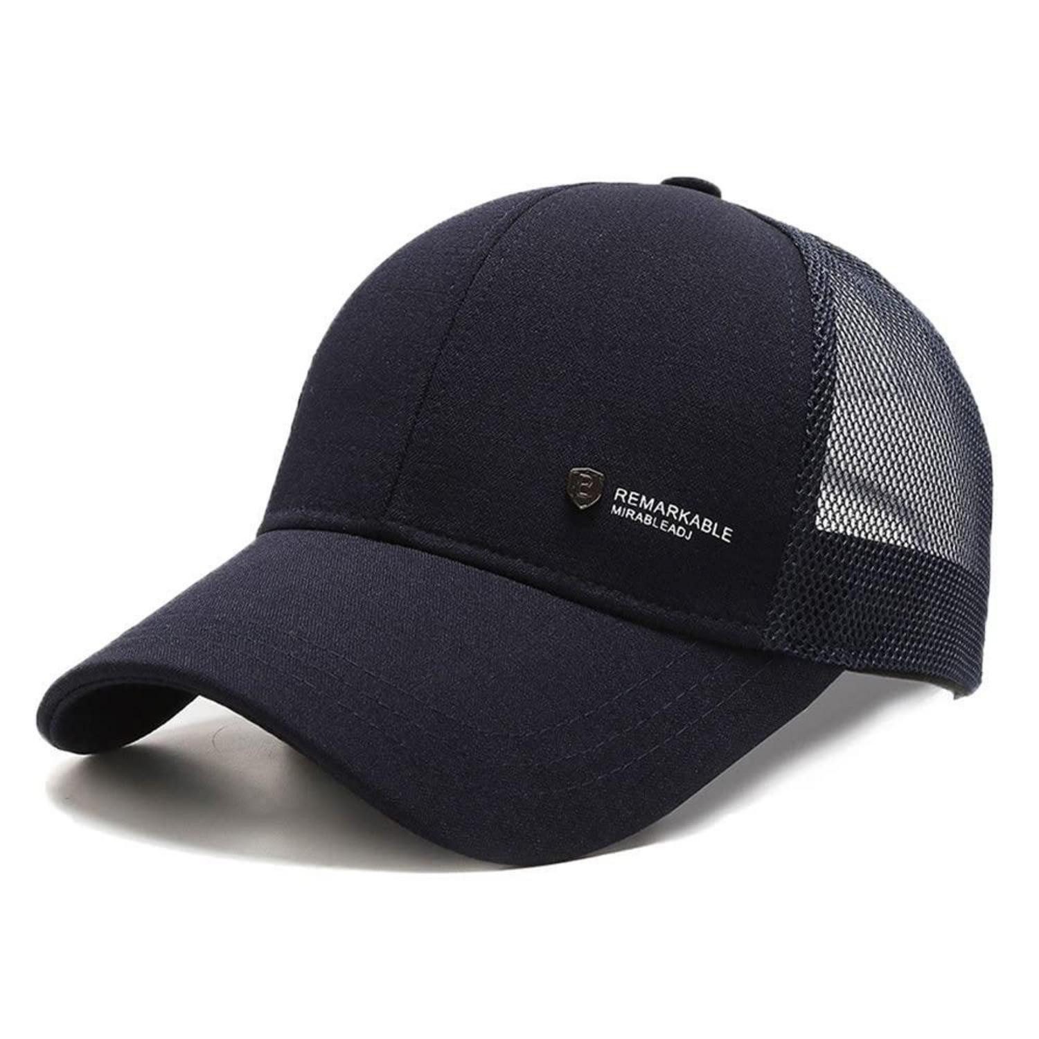 Baseball Cap Basecap Herren Mesh Sommer Sonnenhut Sport Einheitsgröße 1 Dunkelblau