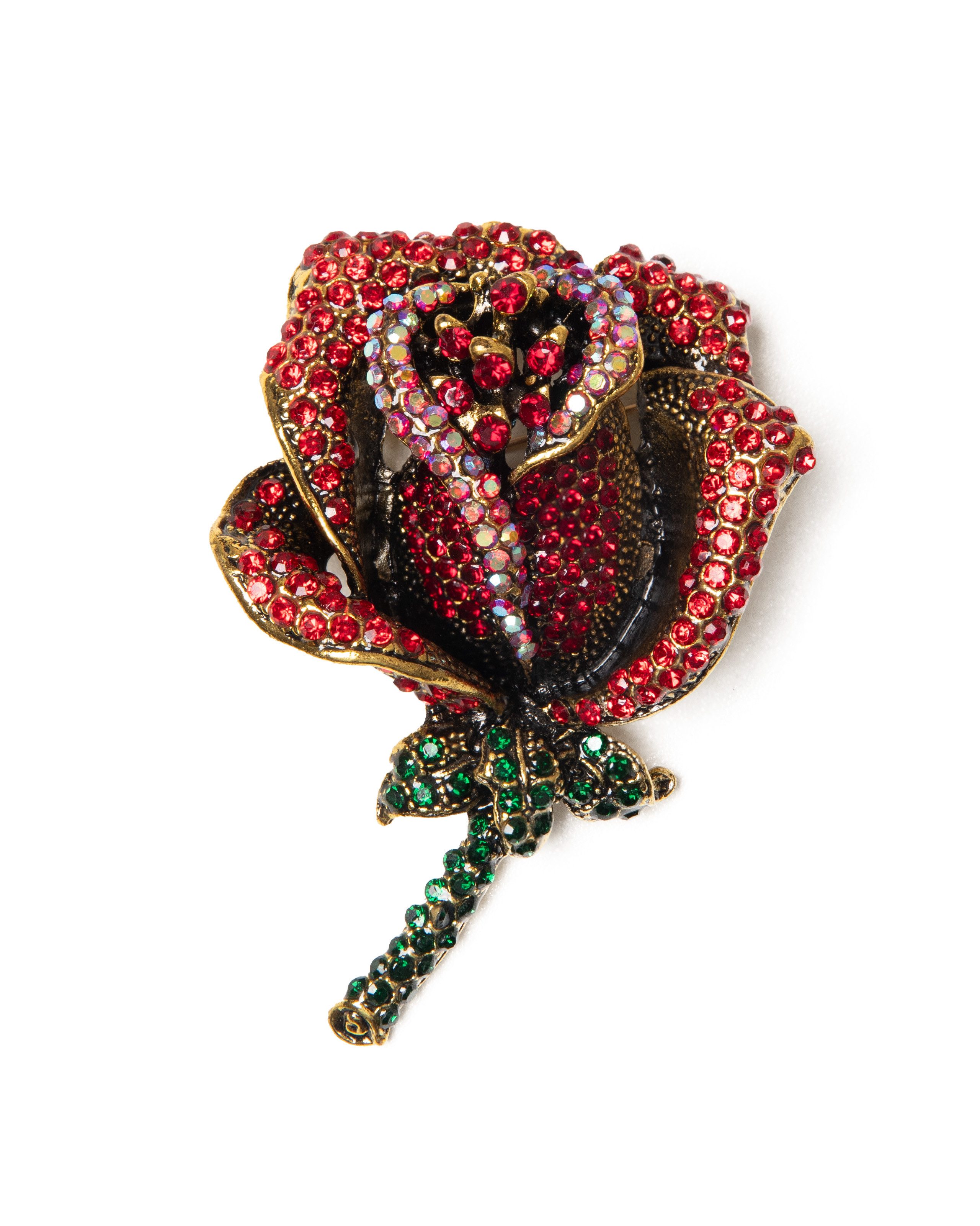 Brosche "Feuer Rose"