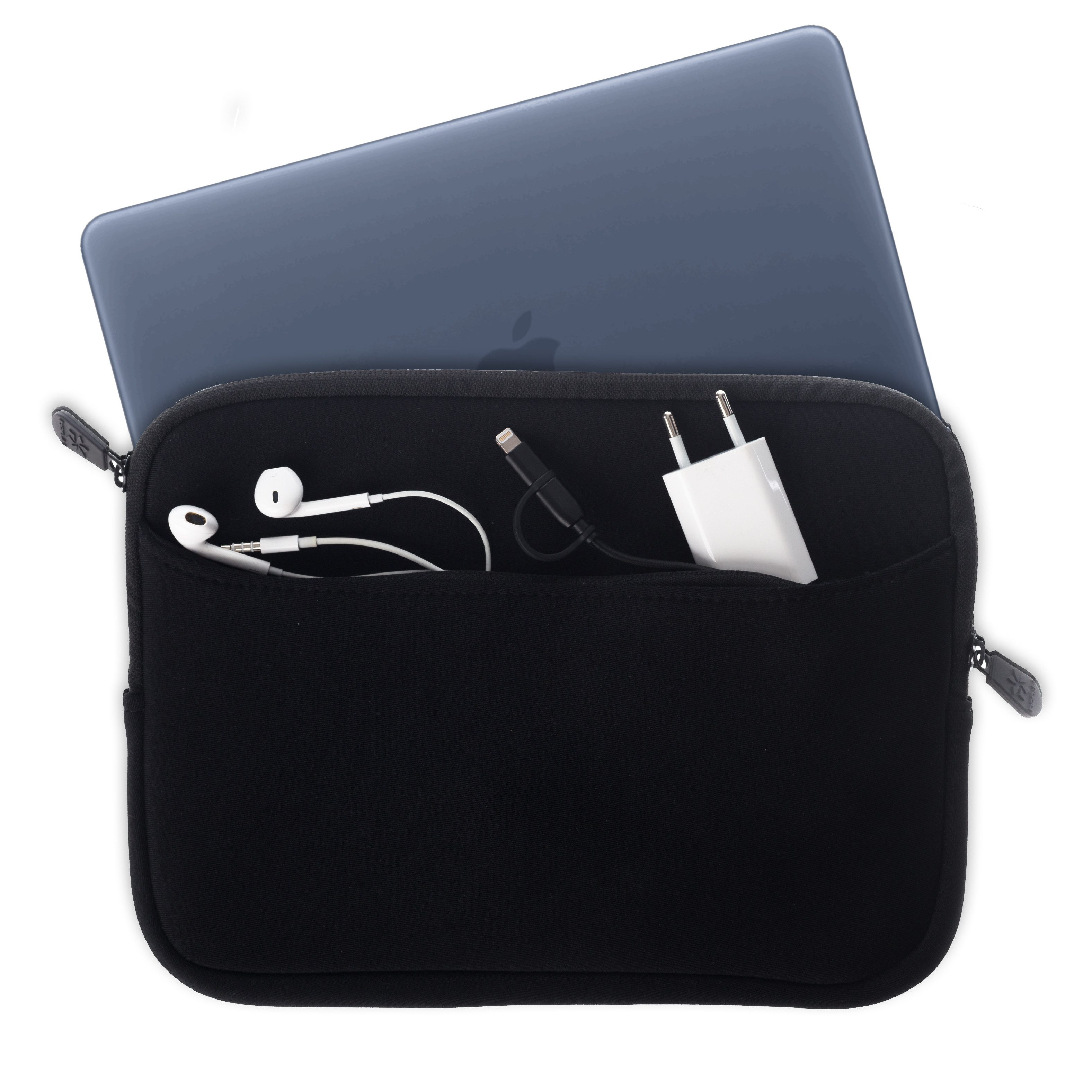 honju Tablet-Hülle Darkroom für das Apple MacBook Neo Tasche 13", Neopren Sleeve mit Außenfach, Leichtgängiger Reißverschluss