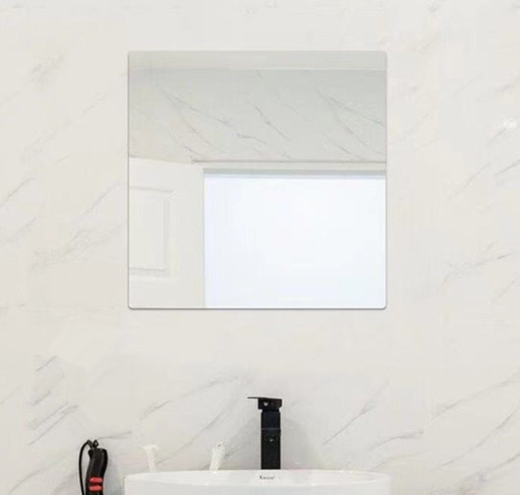 2x Selbstklebende Flex-Spiegel 70x40cm - Wandspiegel Ohne Glas Zum Zuschneiden