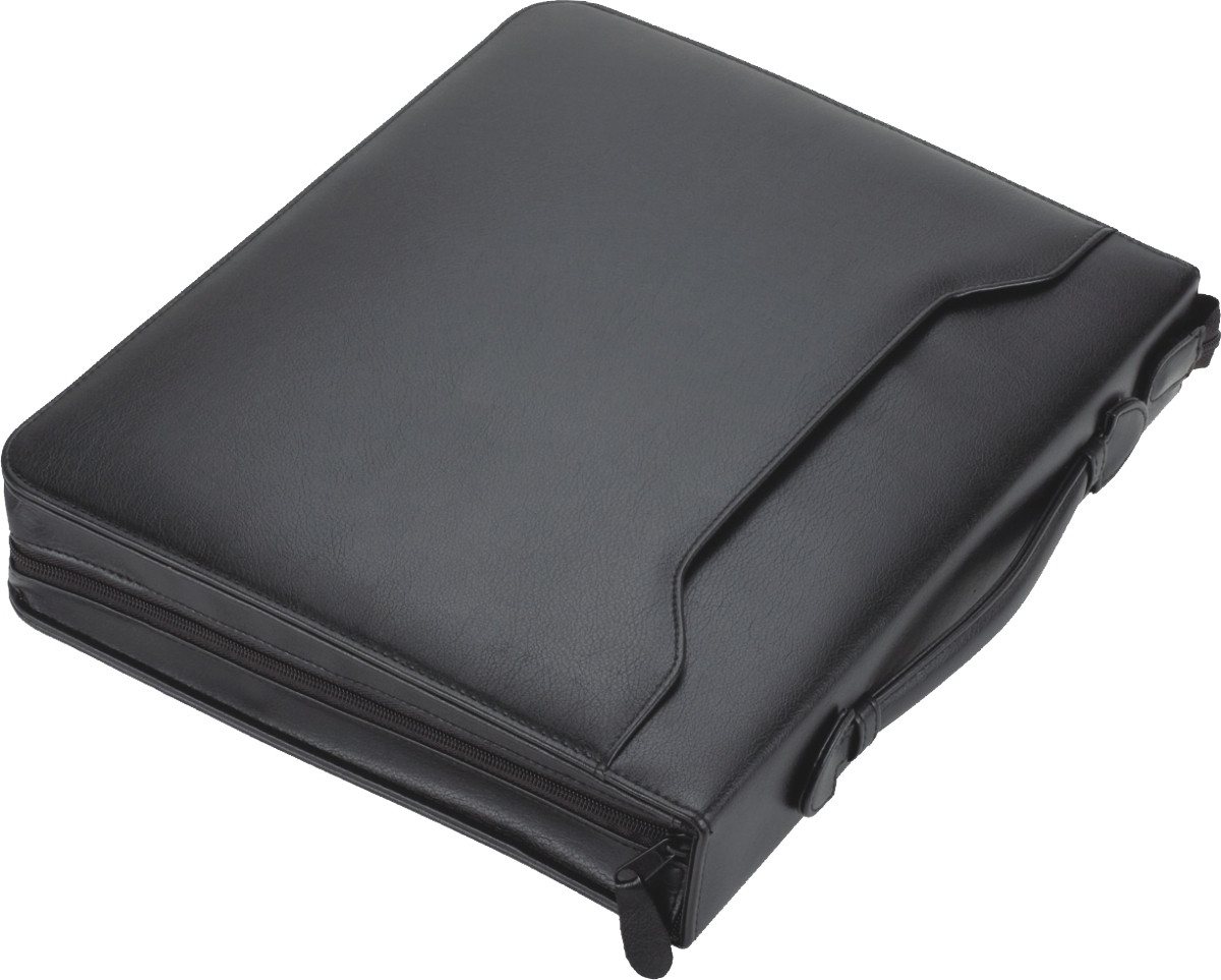 Thumbnail - Alassio® Schreibmappe Konferenzmappe A4 Rimini schwarz 37X31X5,6cm mit 4 Lochsystem