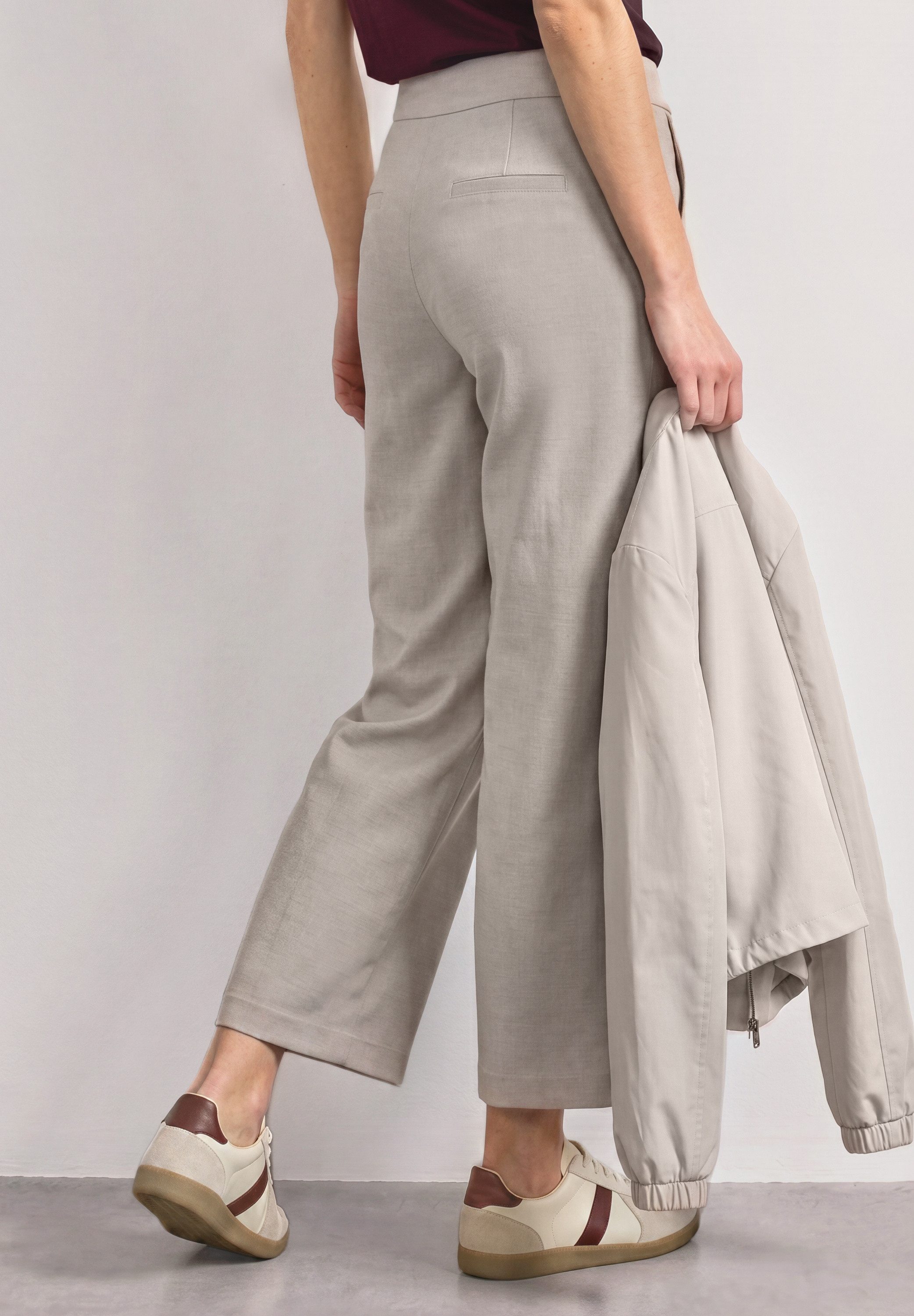 STREET ONE Stoffhose Sommerhose im Culotte-Style mit Schnallendetail