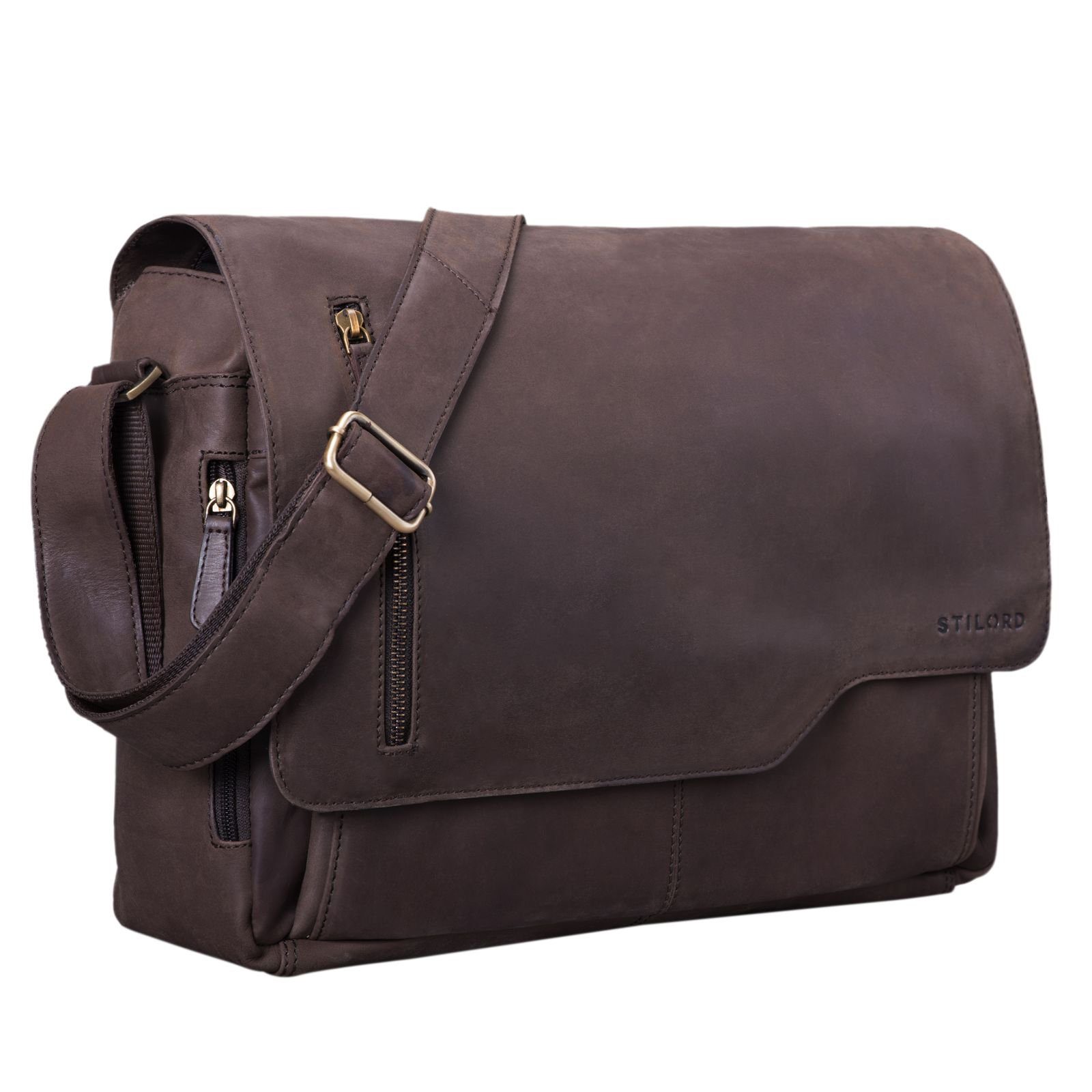 STILORD Laptoptasche "Marlon" Ledertasche Herren Business