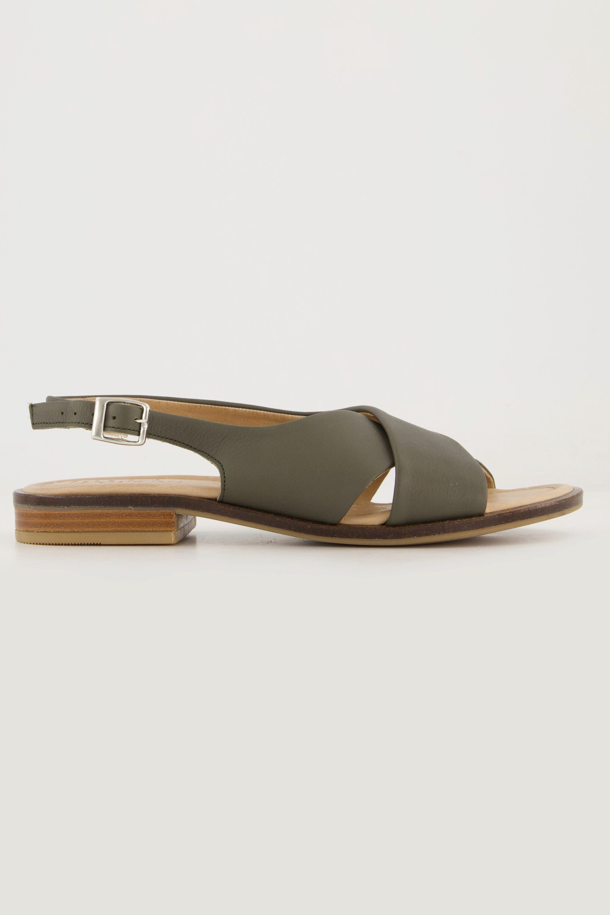 Ulla Popken Ledersandalen elastische Fersenriemen Weite günstig online kaufen