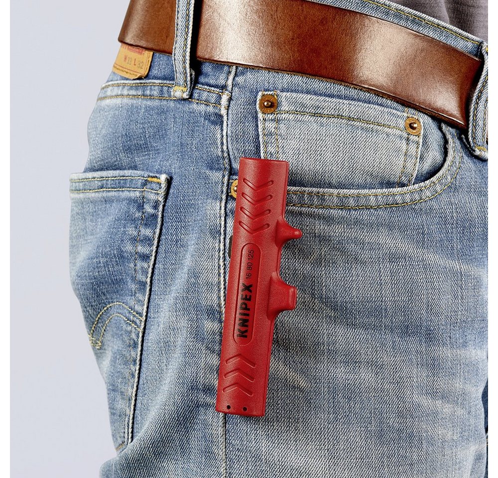 Thumbnail - Knipex Kabelmesser Knipex 16 80 125 SB Kabelentmanteler Geeignet für Rundkabel, Feuchtr