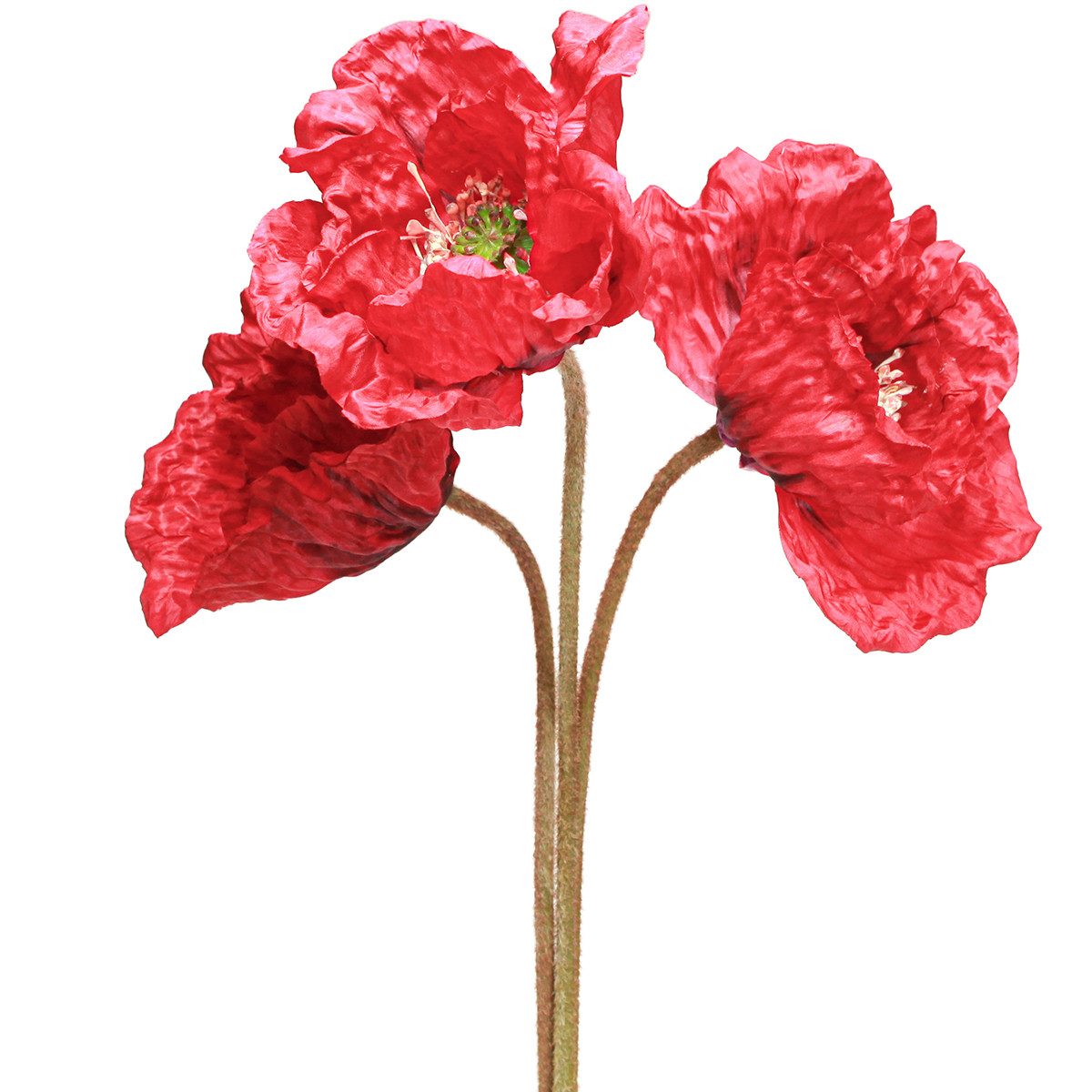Kunstblume Deko Mohn Kunstblumen 88cm 3 günstig online kaufen