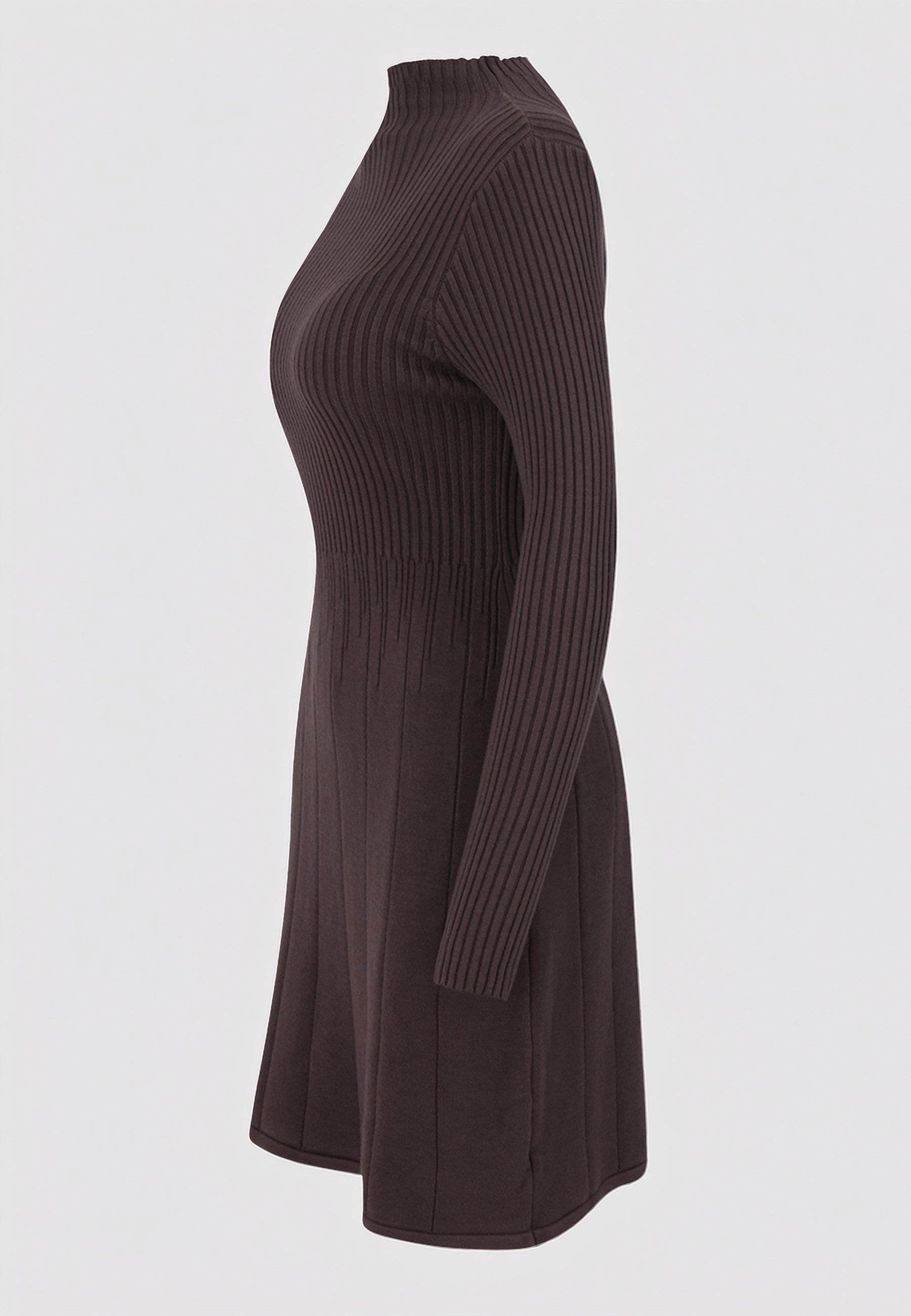 YC Fashion & Style Minikleid Figurbetont & Bequem One Size (34-42) mit Stehkragen