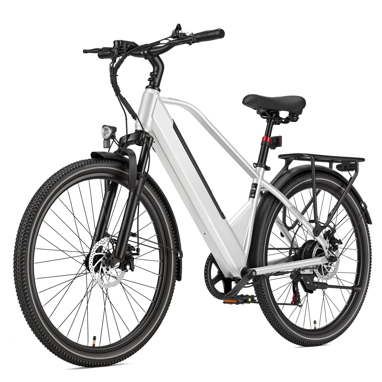 PixelPilot E-Bike Cityrad V2 26 Zoll City E-Bike Tiefeinsteiger, 36 V 14,5 Ah Akku 250 W, 7-Gang, 7 Gang, Heckmotor, 522 Wh