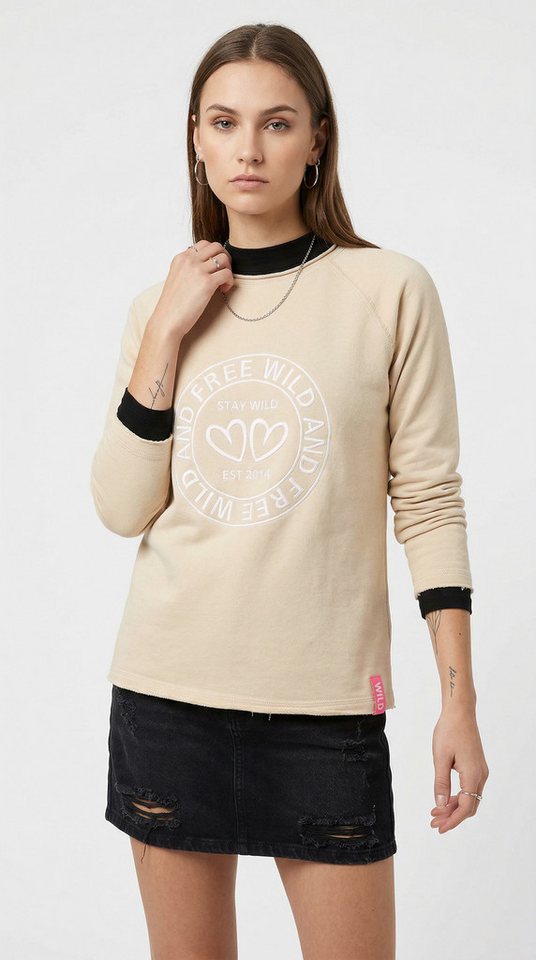 Zwillingsherz Sweatshirt "Zwillingsherz" mit kreativer Brustgrafik