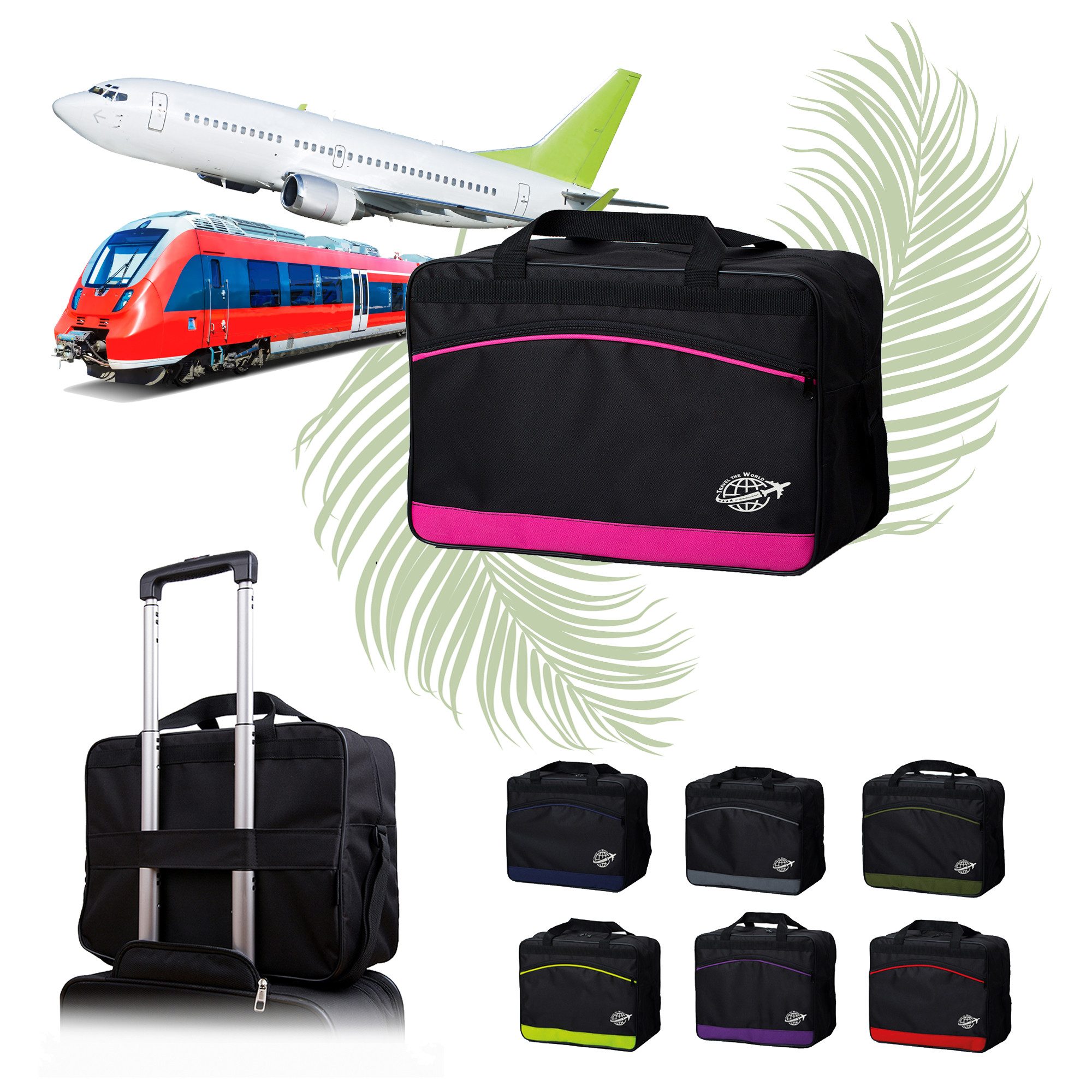 BambiniWelt by Rafael K. Reisetasche Handgepäck Boardgepäck Bordcase 40x20x25 40x30x20 Ryanair Wizzair (M1), wasserabweisend