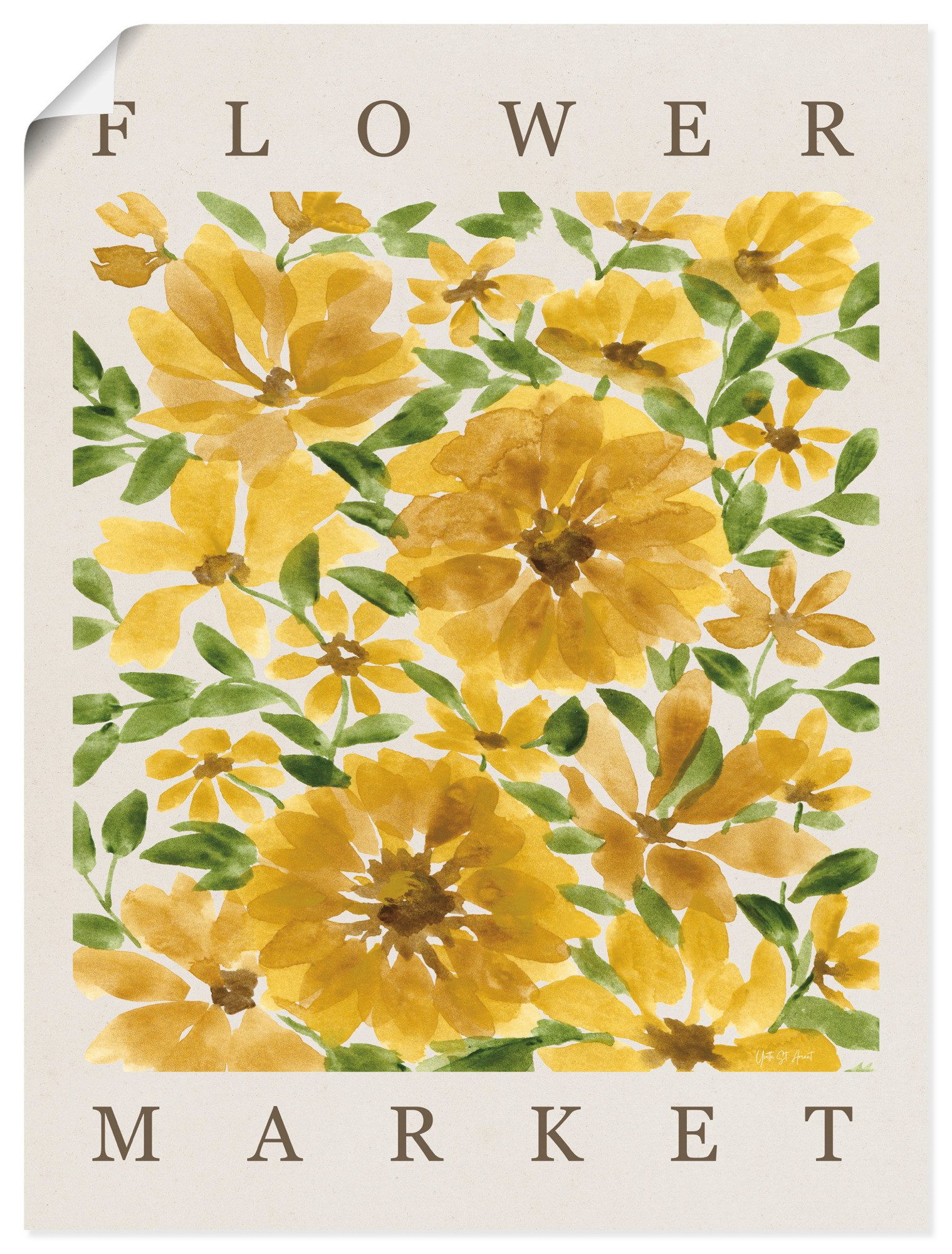 Artland Wandbild Sunflower Blooms, (1 St), als Alubild, Leinwandbild, Poster, Wandaufkleber in verschied. Größen