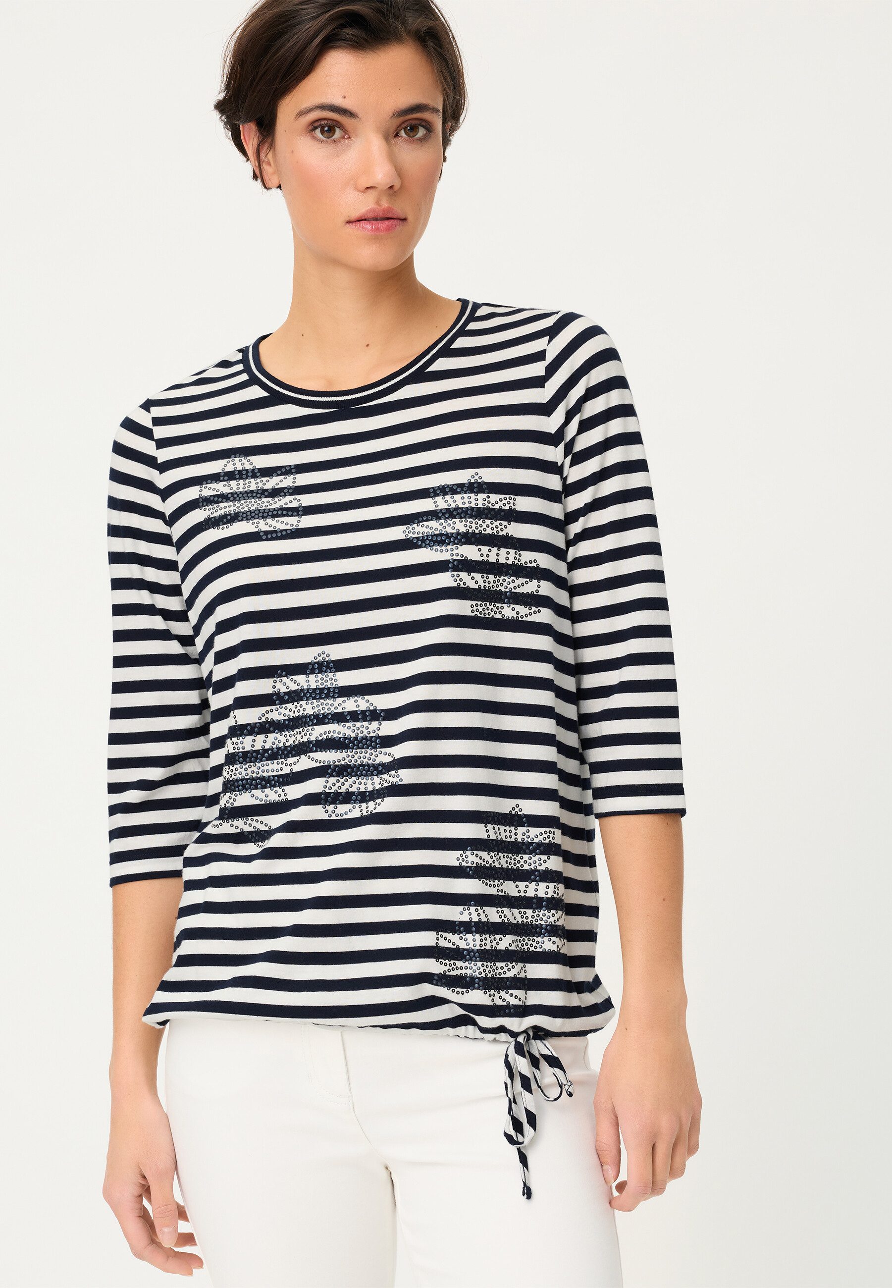 Olsen T-Shirt Shirt mit dekorativem Streifendruck