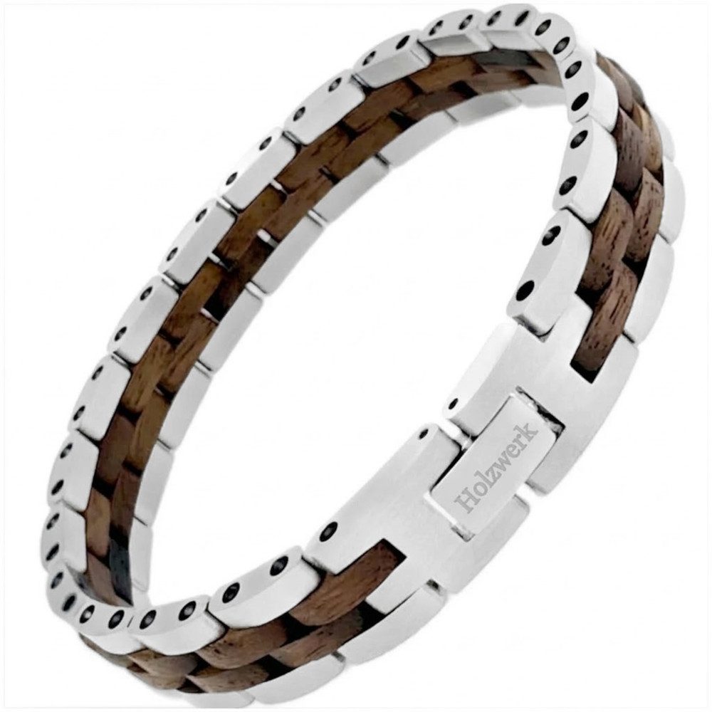 Edelstahlarmband Designer Holz Armband, Armkette Gliederarmband