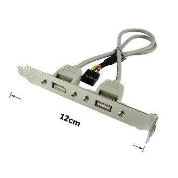 Bolwins M30 USB 2.0 Hub Kabel Adapter 9pin auf Slotblech 2x USB Mainboard f PC Computer-Adapter