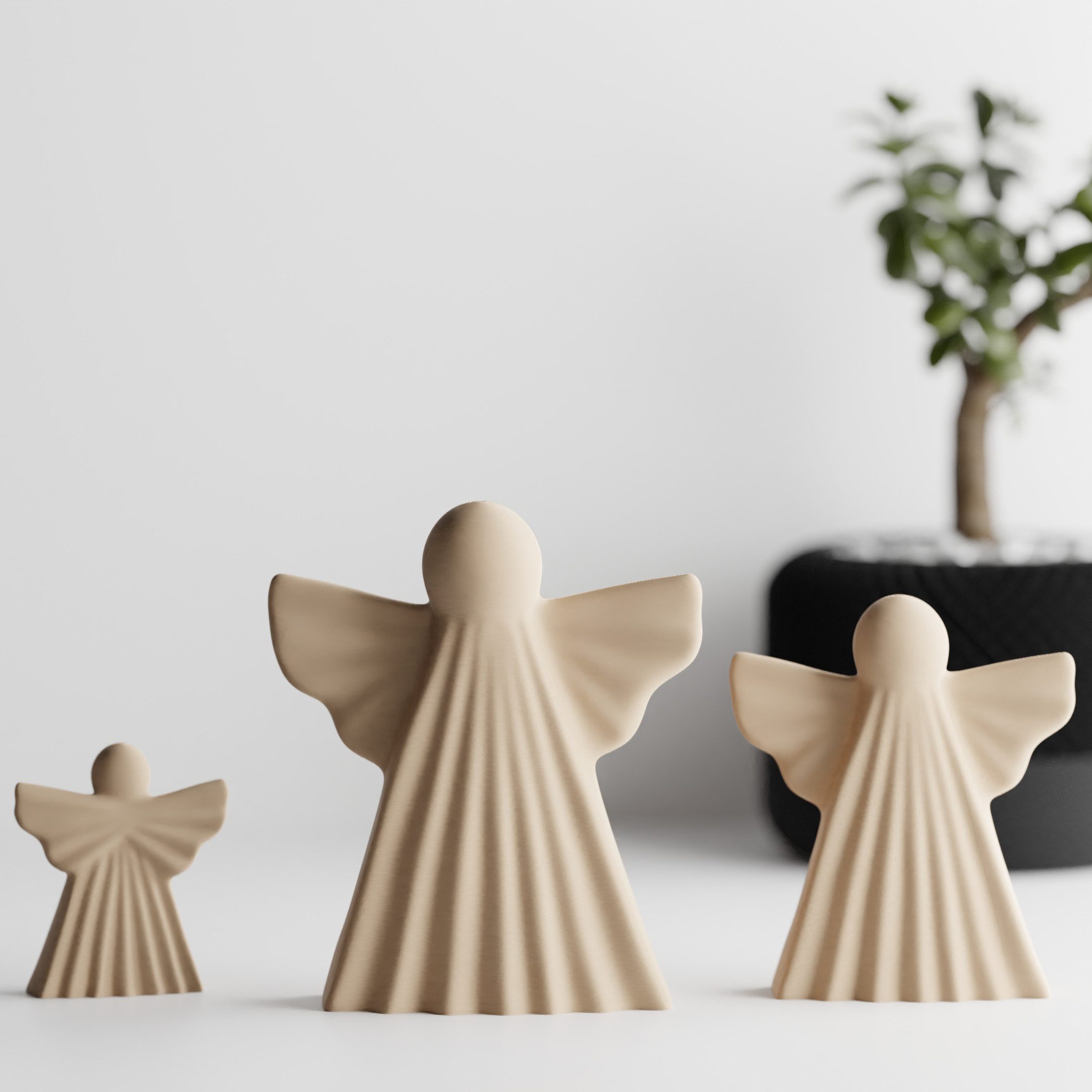 Shapes - Decorations Engelfigur Deko Engel 3er Set – moderne Weihnachtsdekoration (Spar-Set, 3er-Set), Weihnachten