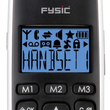 Fysic FX-6020 Schnurloses DECT-Telefon (Mobilteile: 2, Hörgerätkompatibel, große Tasten, großes Display)