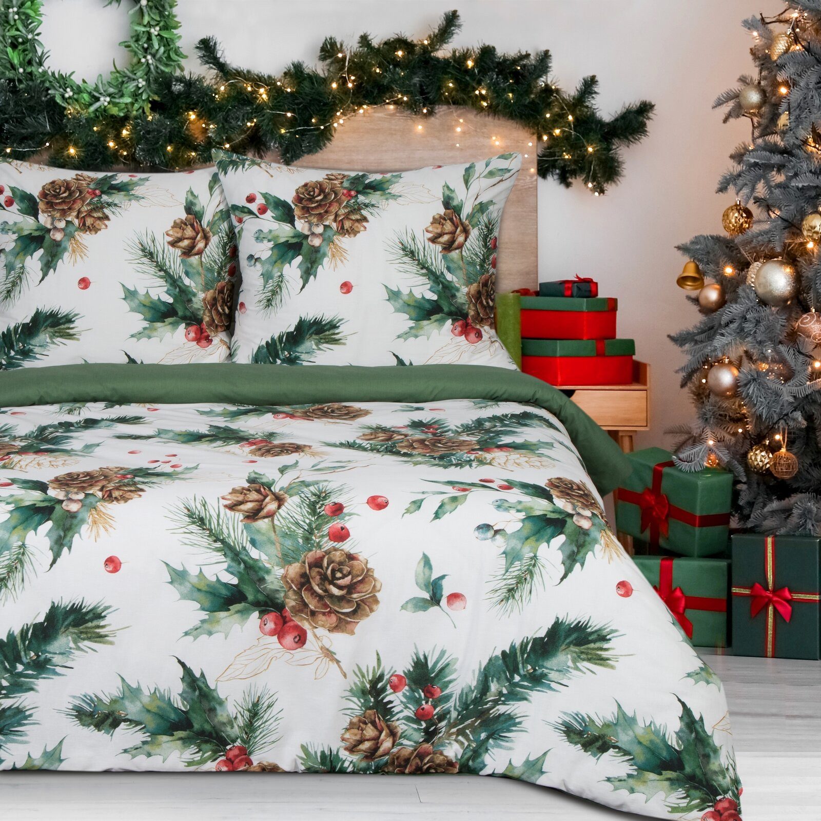 Eurofirany Bettwäsche Weihnachtsbettwäsche, Weihnachtsgeschenk Satinbaumwol günstig online kaufen