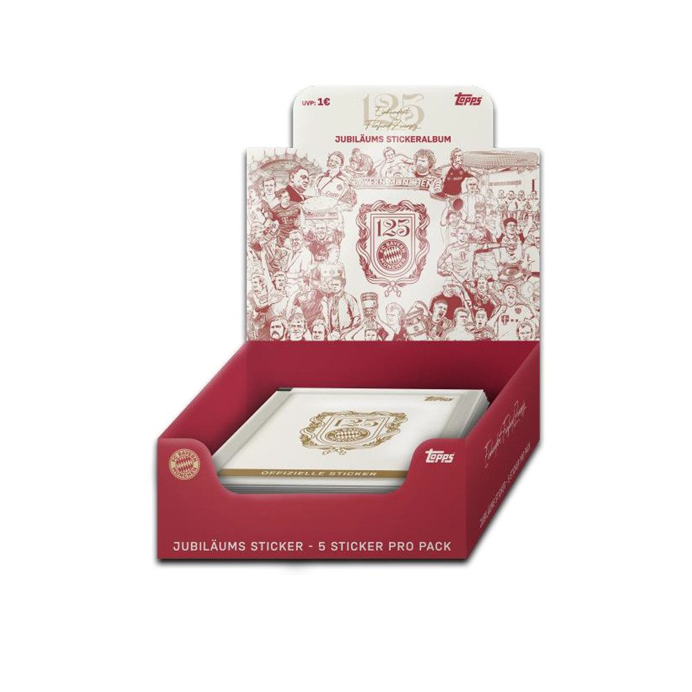 Topps Sammelkarte FC Bayern München - 125 Jahre - Sammelsticker - 1 Display (30 Tüten)